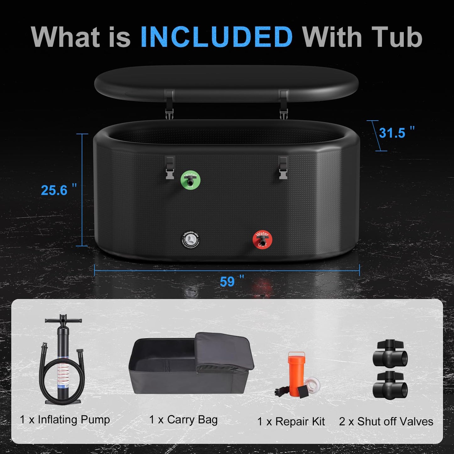 1HP Ice Bath Chiller & Cold Plunge Tub Kit, Cold Plunge Chiller with External Pump & Filter, 216 Gal Oval Ice Bath Tub, XXL Cold Plunge Tub with Water Chiller for Cold Therapy Recovery