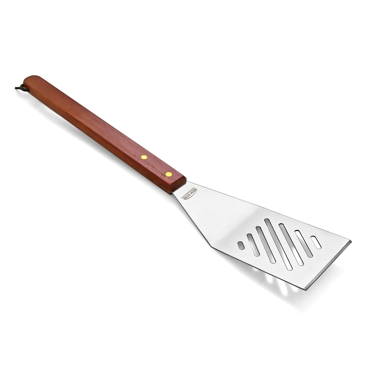 New Star Foodservice 59007 Stainless Steel BBQ Tool Set with Solid Hard Wood Handles, Set of 4