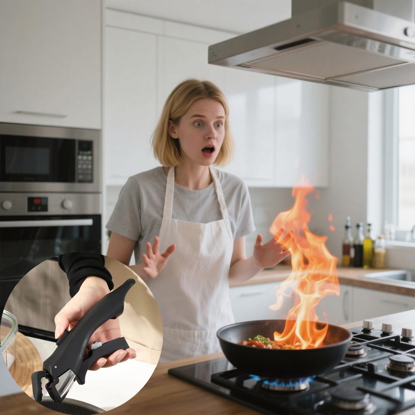 Beauty Vega 2Pcs Removable Pot Handle, Detachable Pan Handle Heat Resistant Replacement Pan Gripper for Pots and Pans, Fits Kitchen All Cookware (Black)