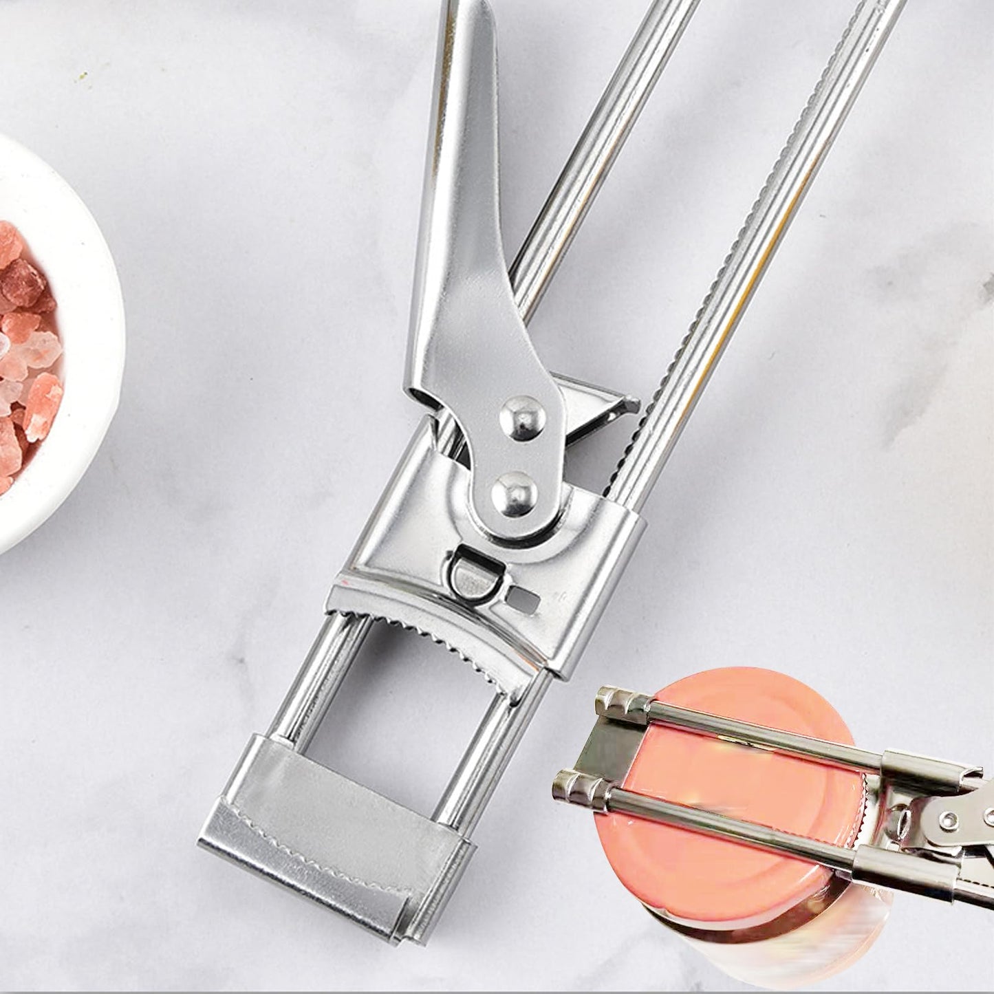 2-Pack Rotating Jar Opener - Adjustable Non-Slip Handheld Can Opener, Bottle Cap Lifter & Jar Lid Remover Tool for Seniors, Weak Hands - Ergonomic Kitchen Gadget for Tight Lids, Pickles, Mason Jars