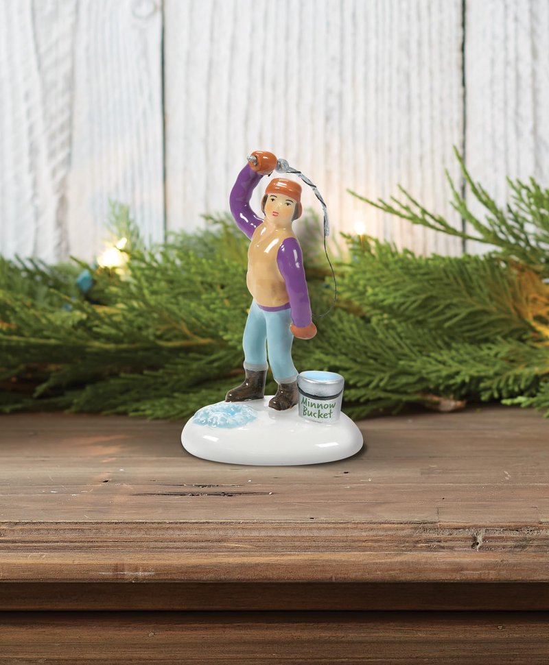 Department 56 Original Snow Village Accessories Hooked a Big Fish Figurine, 2.99 Inch, Multicolor