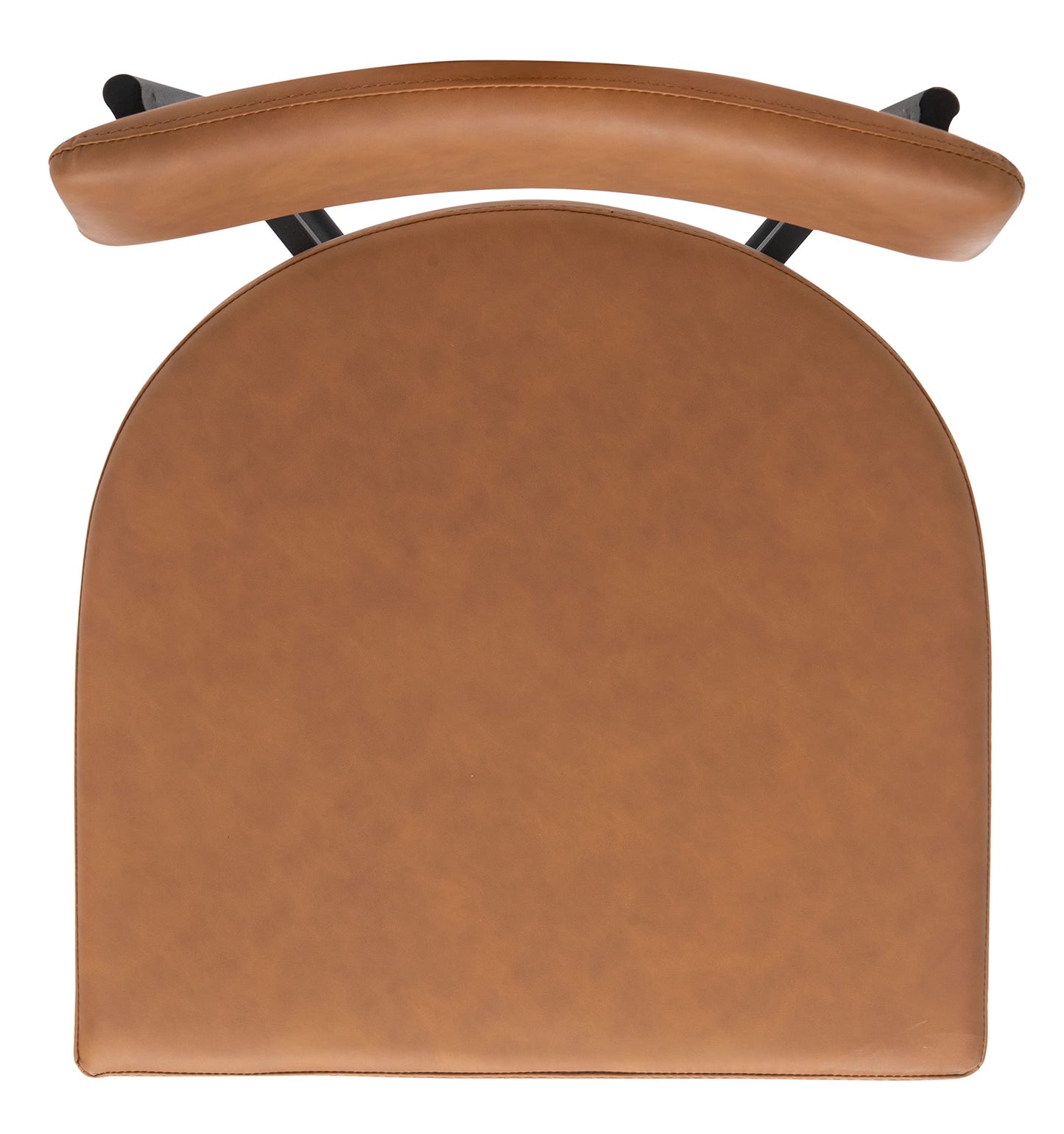 SAFAVIEH Home Collection Archer Faux Leather Dining Chair (Set of 2)-Fully Assembled DCH3004D-SET2, Cognac/Black