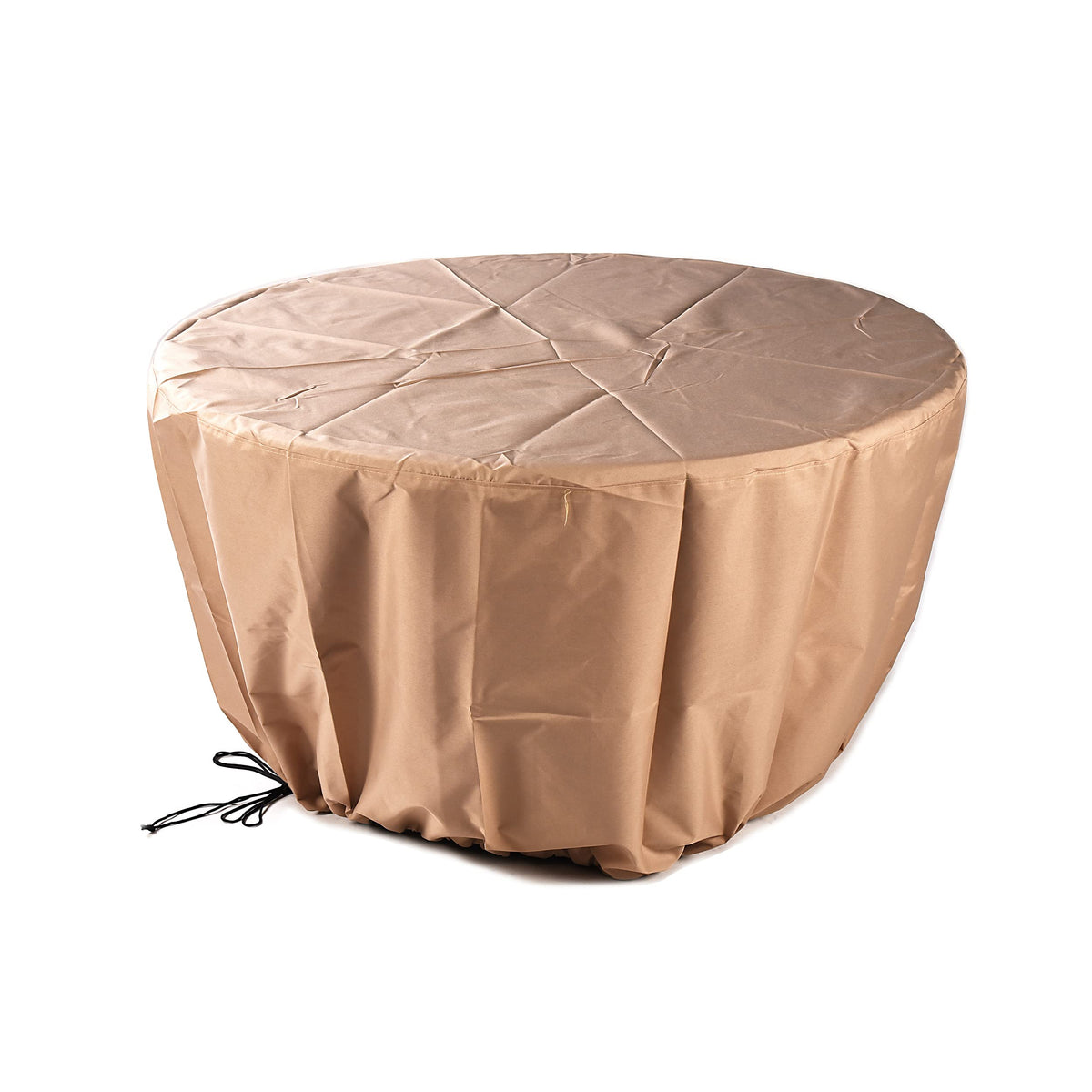 Oakland Living Round 34 in. x 34 in. Aluminum Propane Fire Pit Table with Glass Beads, Two Covers, Lid, 37,000 BTUs in Copper Finish