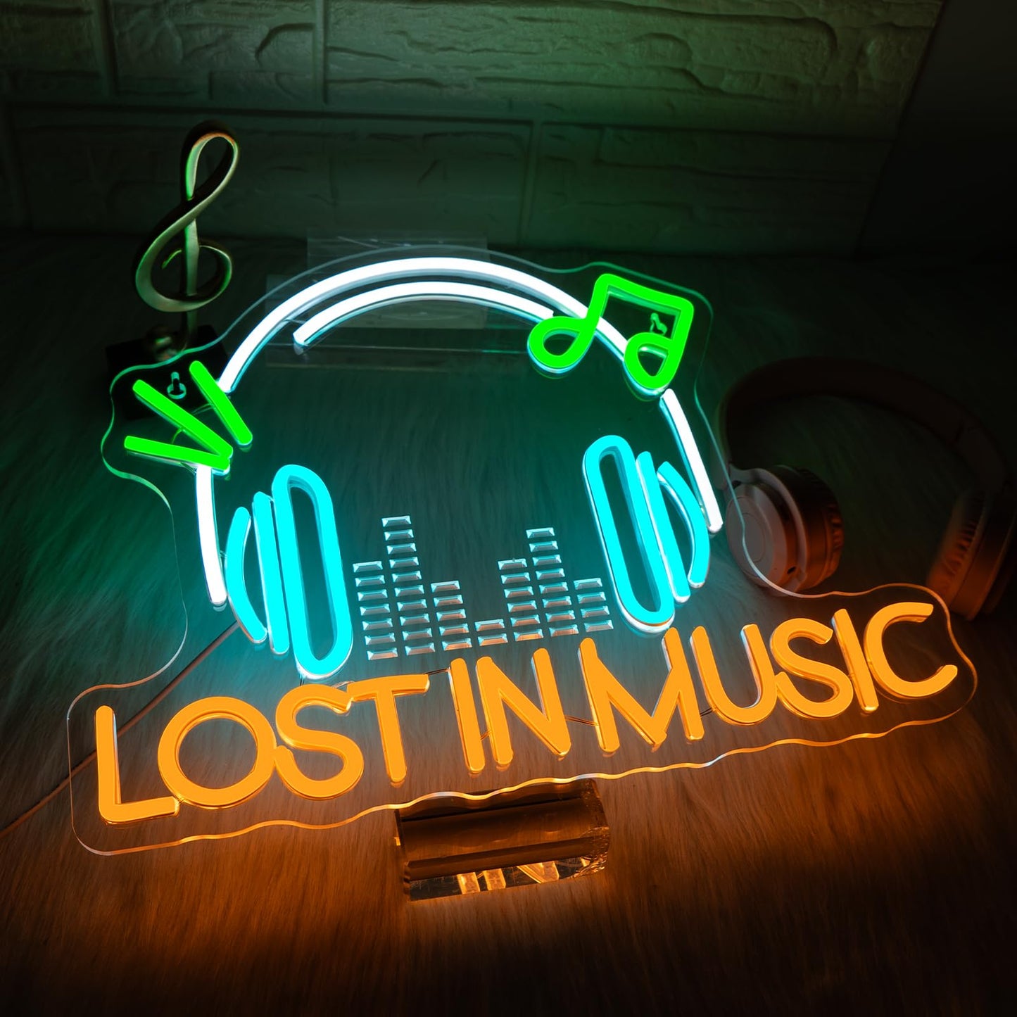 LooKLight Guitar Rock and Roll Neon Sign,Neon Light Sign,Led Neon Light for Wall Decor,Guitar Shape Light Up Sign,USB Neon for Bar Live Music Vocal Recital Concert Man Cave