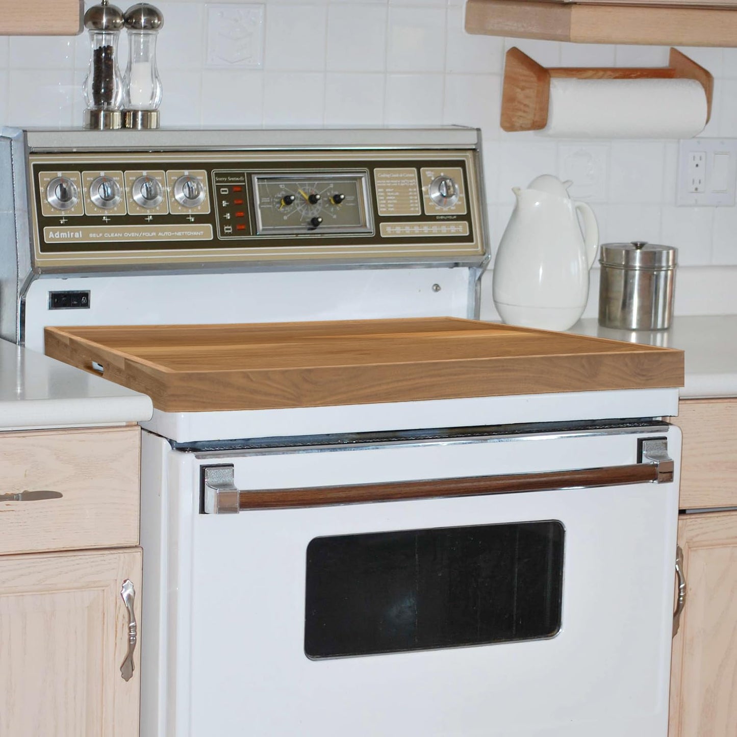 YUHFERA Stove Cover Board for Gas Stovetop - 30" x 22" Noodle Board Electric Stove Cover for RV Stove Top, Extra Countertop Space for Kitchen Stovetop(Acacia)