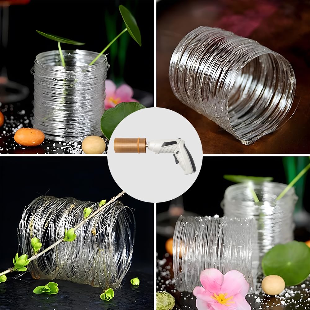 DUEBEL Pro Caramel Spirals Maker Kit, 3-in-1 Adjustable Spiral Heads for 1.2/1.6/2 inch Diameter Dessert Art for Restaurants & Home Baking