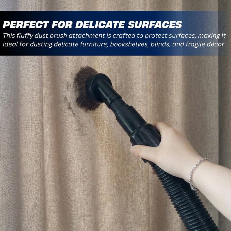for Shop Vacs Replacement Vacuum Brush Attachment 1.25 Inch (32mm) with Soft Horsehair Bristles - 1-1/4'' Vacuum Accessories Compatible with Milwaukee M18, Eureka Mighty Mite 3670M & More