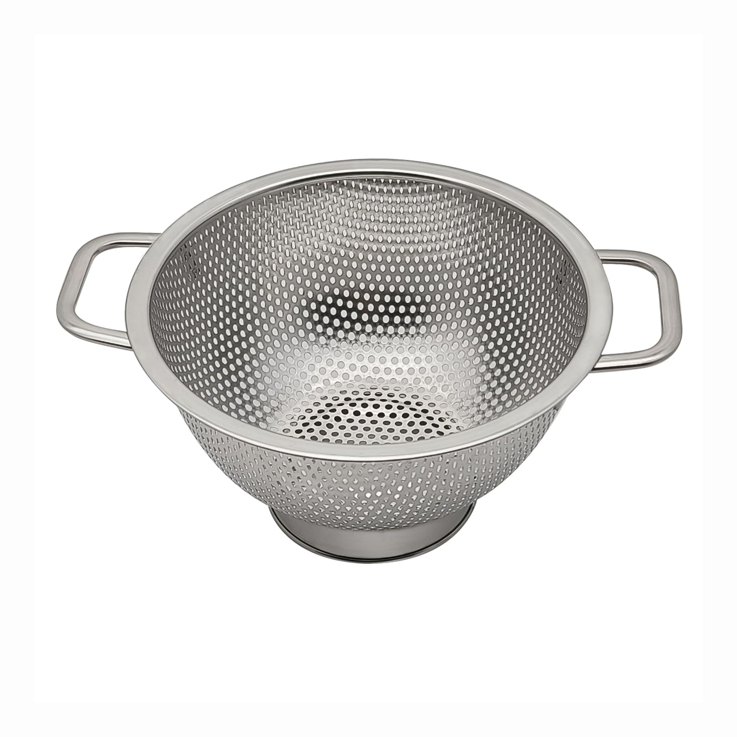 Fox Run Small Stainless Steel Colander, 1 Quart Pasta Strainer With Handles, 7.8” x 9.5” x 4”