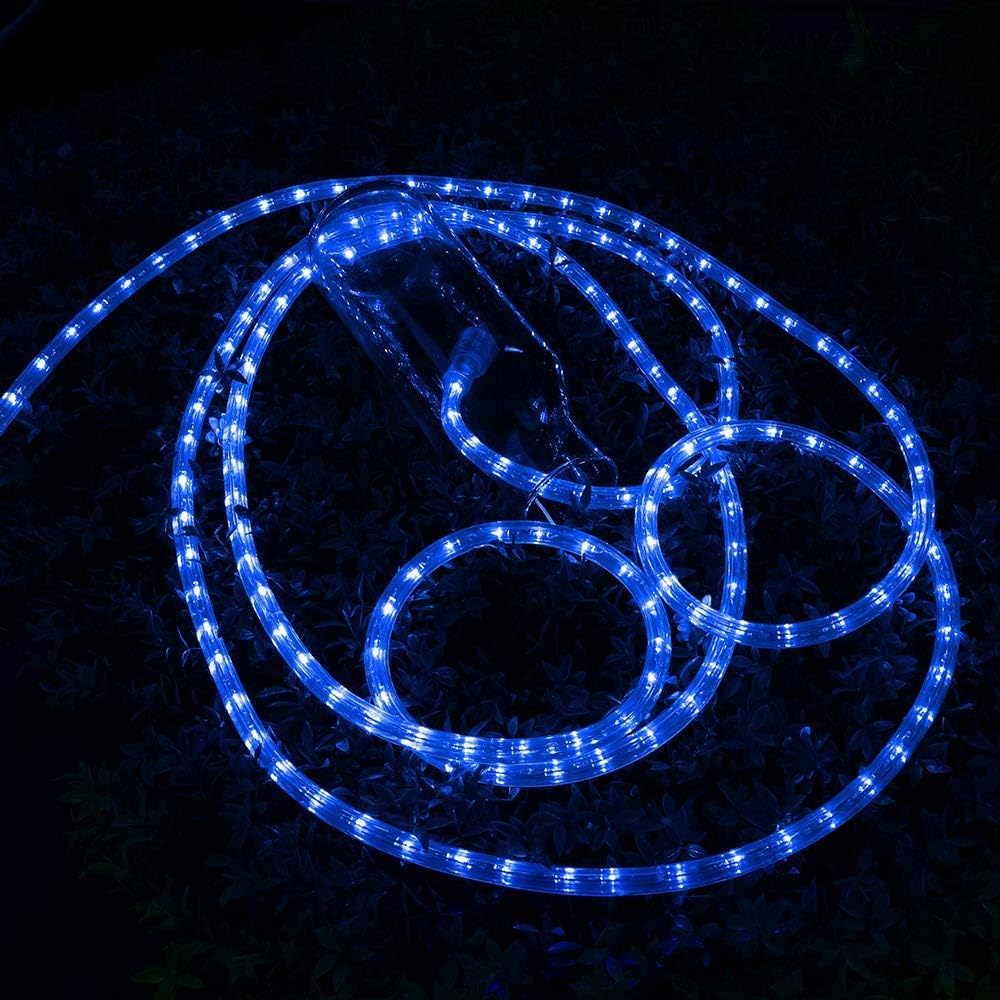 Brizled 18ft Blue Rope Lights, 216 LED Waterproof Connectable Light for Indoor/Outdoor Christmas Lighting