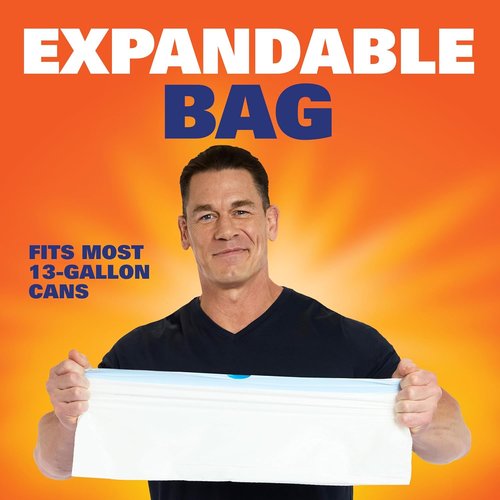 Hefty Ultra Strong 13 Gallon Trash Bags - Drawstring Closure for Odor Control | 40 Unscented Bags