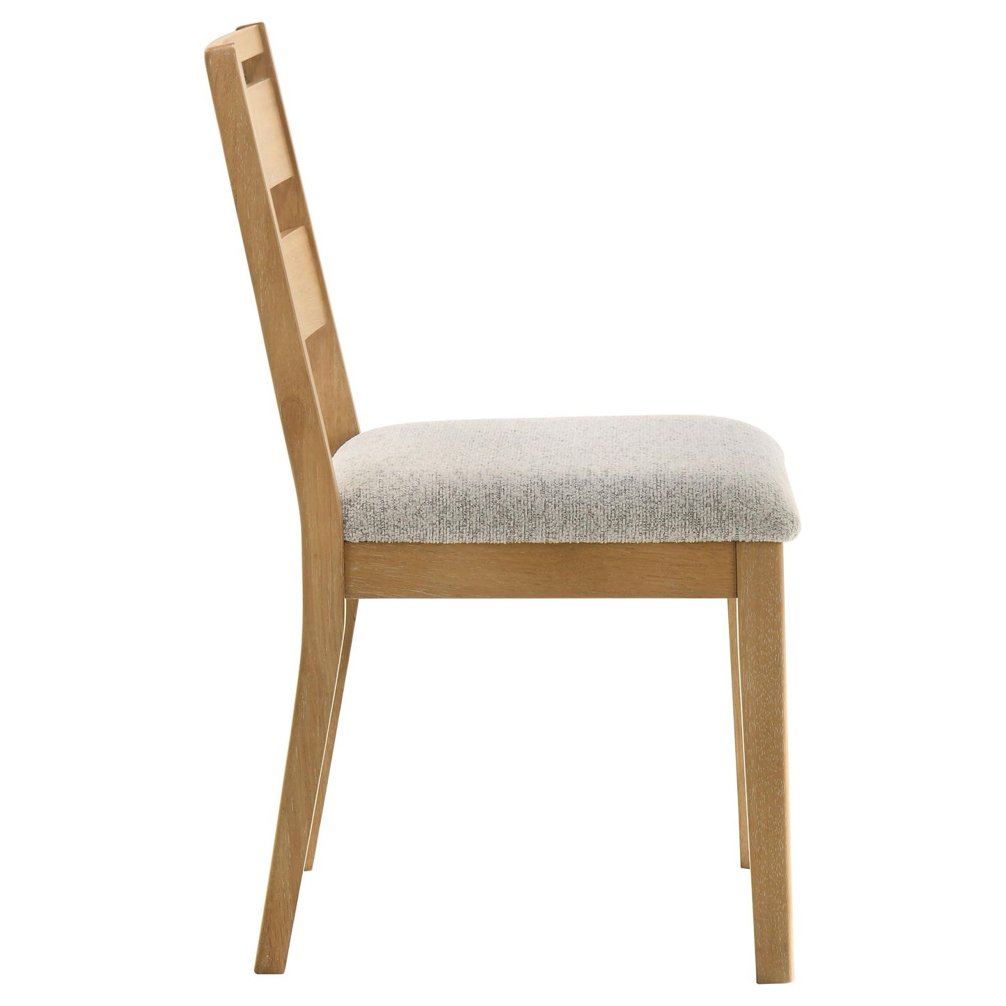 Coaster Home Furnishings - Duncan - Wood - Dining Side Chairs with Ladder Back Design, Cushioned Seat, Tapered Legs and Rounded Edges - Dining Room - Set of 2 - Washed Oak - 193652