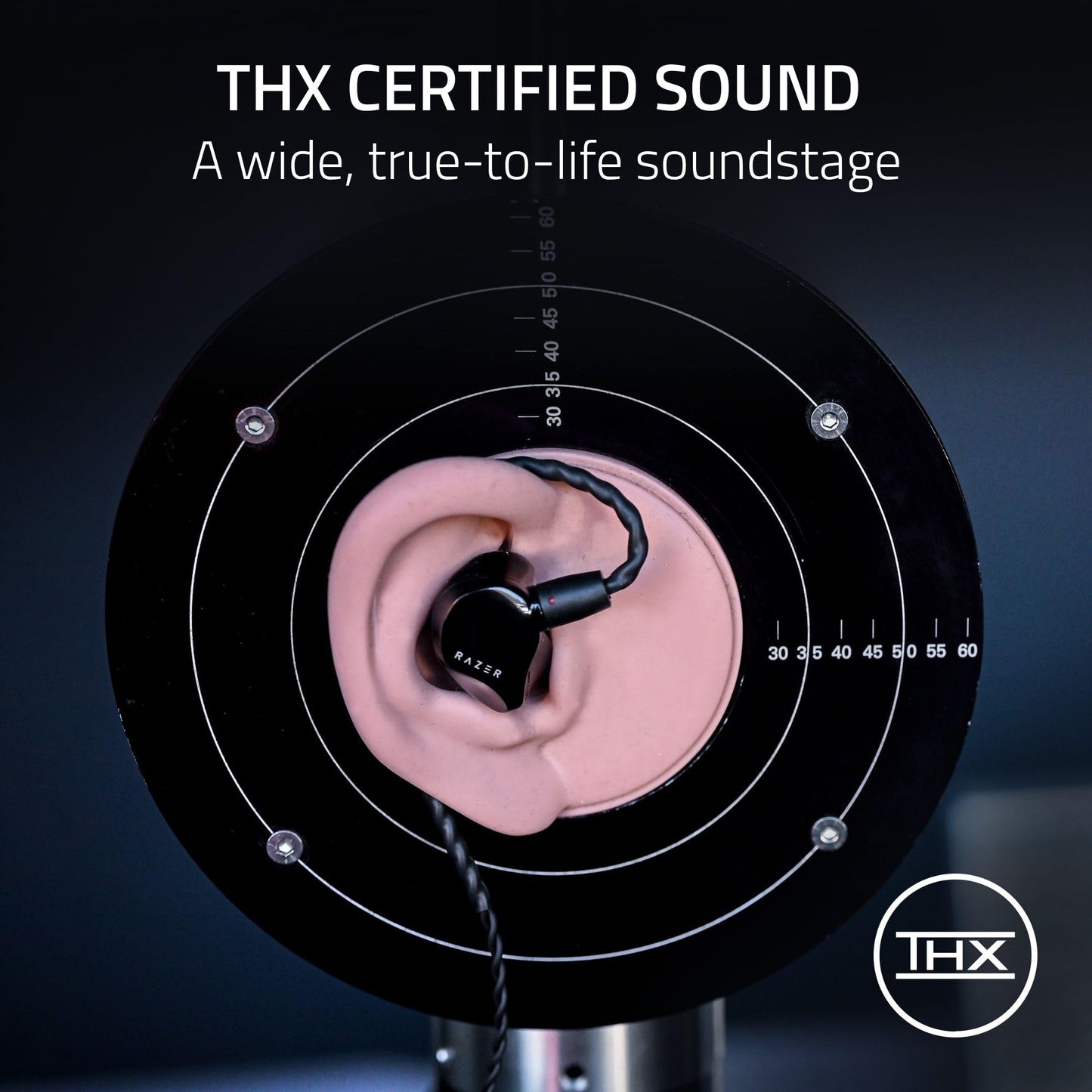Razer Moray in-Ear Monitor for All-Day Streaming: Clear, Full-Range Audio - Comfortable Fit - Low Profile Design - Sound Isolating Earbuds - Detachable Over-Ear Wire - Custom Ear Tips & Case - Black