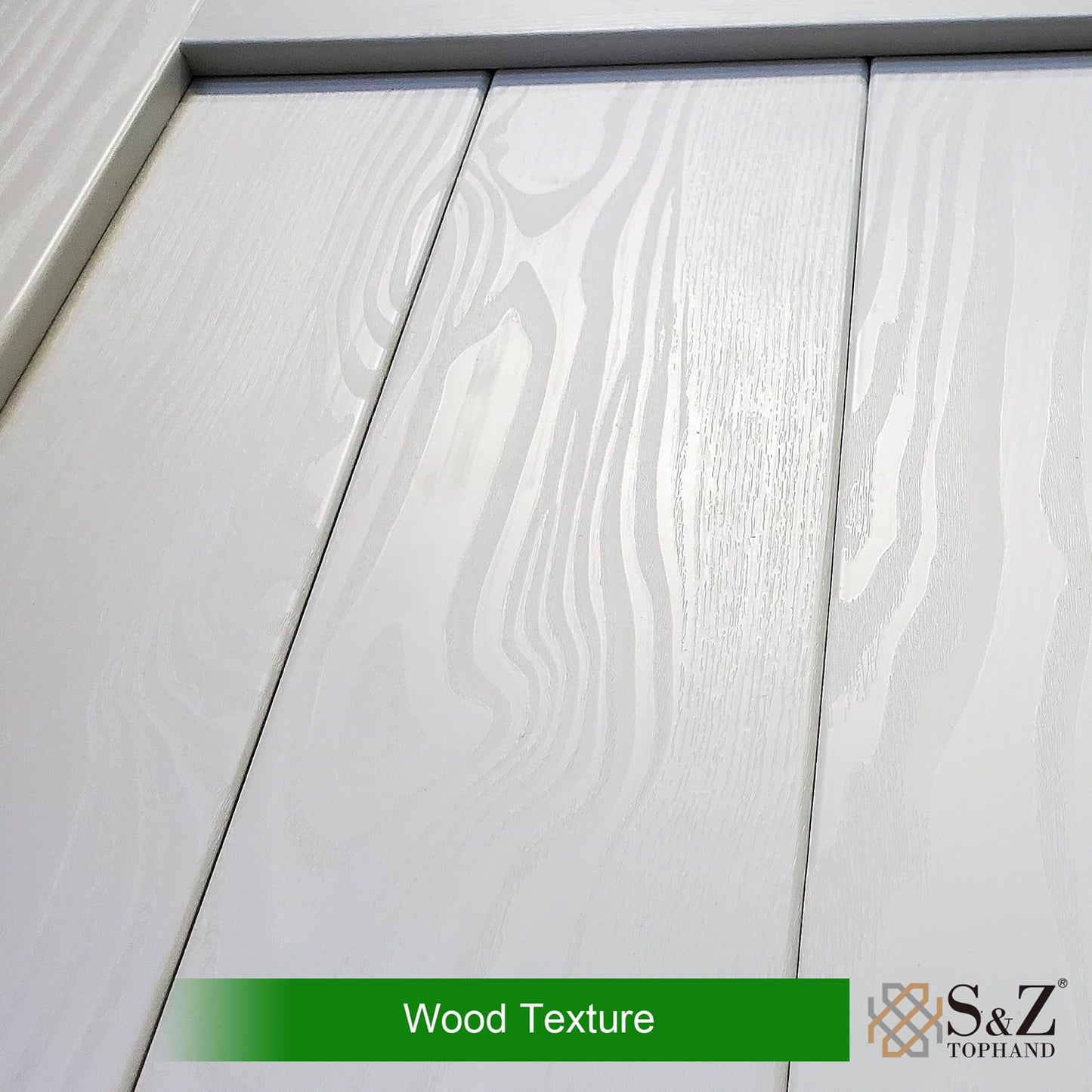 S&Z TOPHAND® 54in x 96in MDF Barn Door with 10FT Sliding Door Hardware Kit,Solid Barn Door Slab Covered with Water-Proof PVC Surface