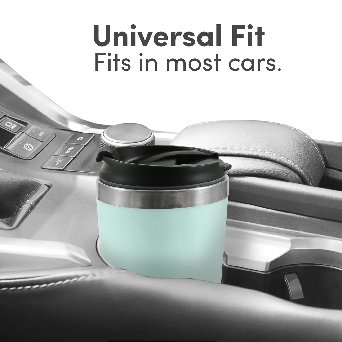 Elite Gourmet EHC117M Personal Single-Serve Compact Coffee Maker Brewer Includes 14Oz. Thermal Travel Mug with Stainless Steel Interior, Compatible with Coffee Grounds, Reusable Filter, Mint
