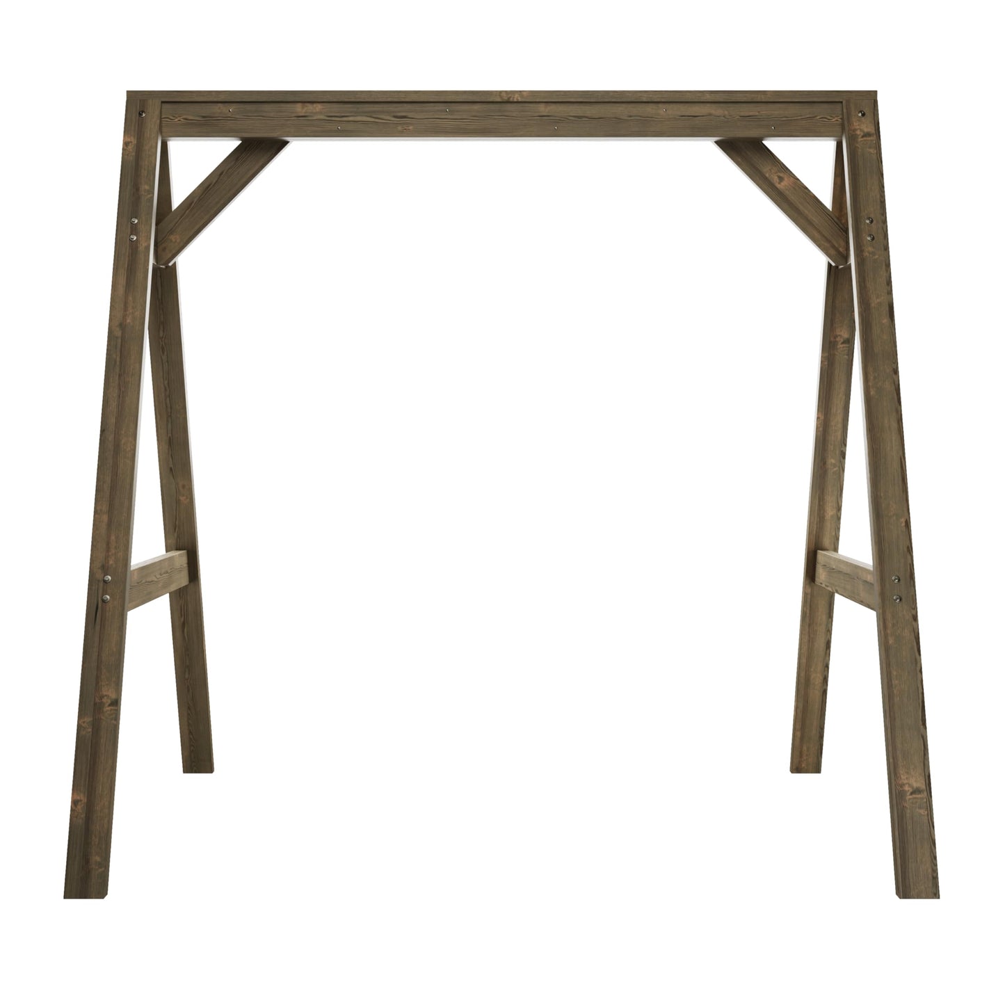 Amish Casual 4/5 Foot A-Frame Porch Swing Stand in Dark Walnut Stain - Treated Wood Outdoor Stand for Swings, Made in The USA by Amish Craftsmen
