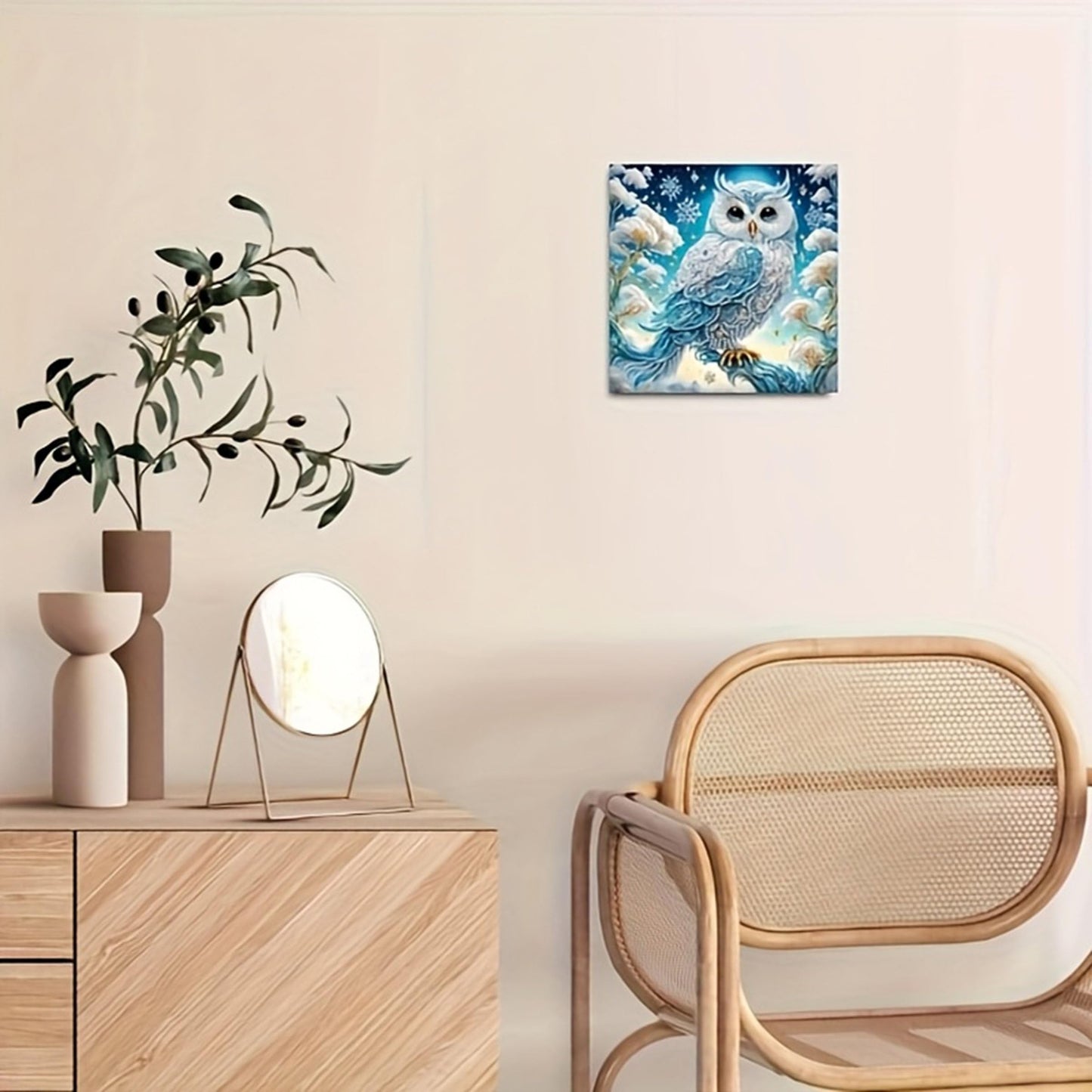 KUFWKEY DIY 4Pcs Set 5D Diamond Painting Kits for Adults,Owl Diamond Art Kit for Beginners, Special Shape Partial Crystal Rhinestones Sparkling Gem Art,Mosaic Crafts,Home Decor,11.81X11.81 inchs
