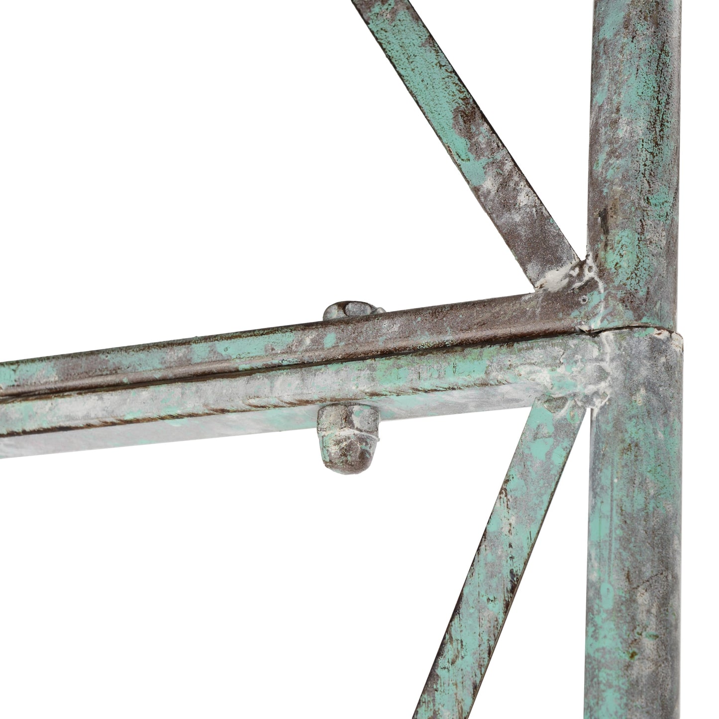 SAFAVIEH Outdoor Collection Atticus Antique Dark Green Wrought Iron Lattice Arch Garden Arbor