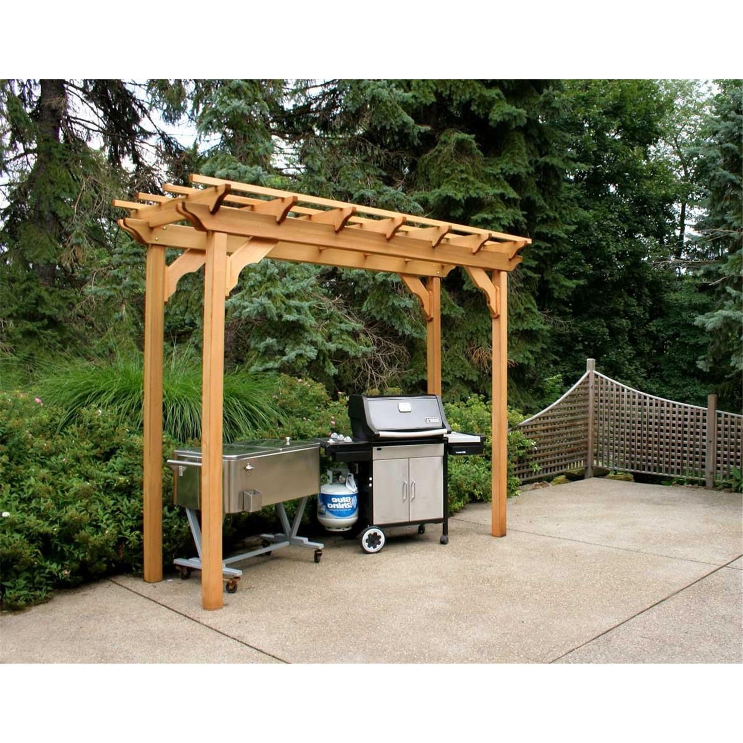 HomeStock Pergola - Outdoor Structure for Patio, Deck & Yard 4' x 10'