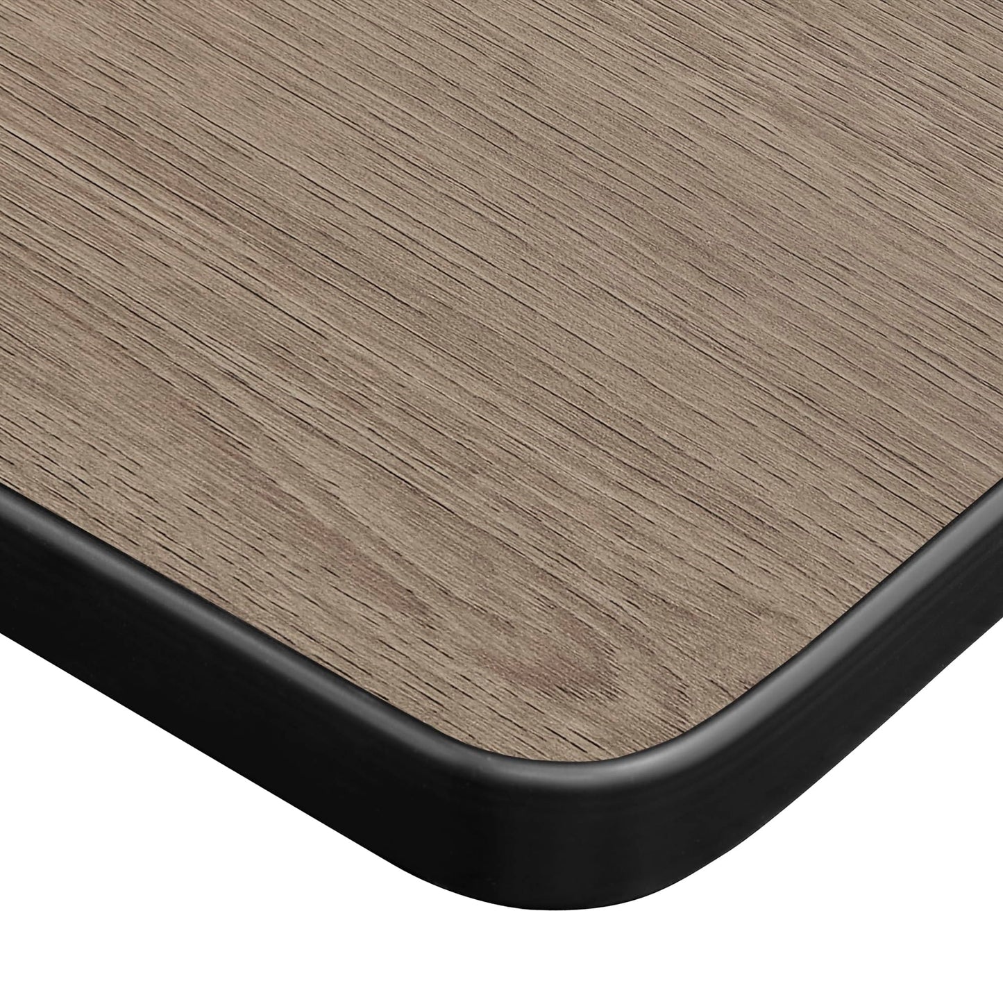 Romig Pillar Small 30 in. Square X-Base Breakroom Table- Noble Oak Top, Grey Legs
