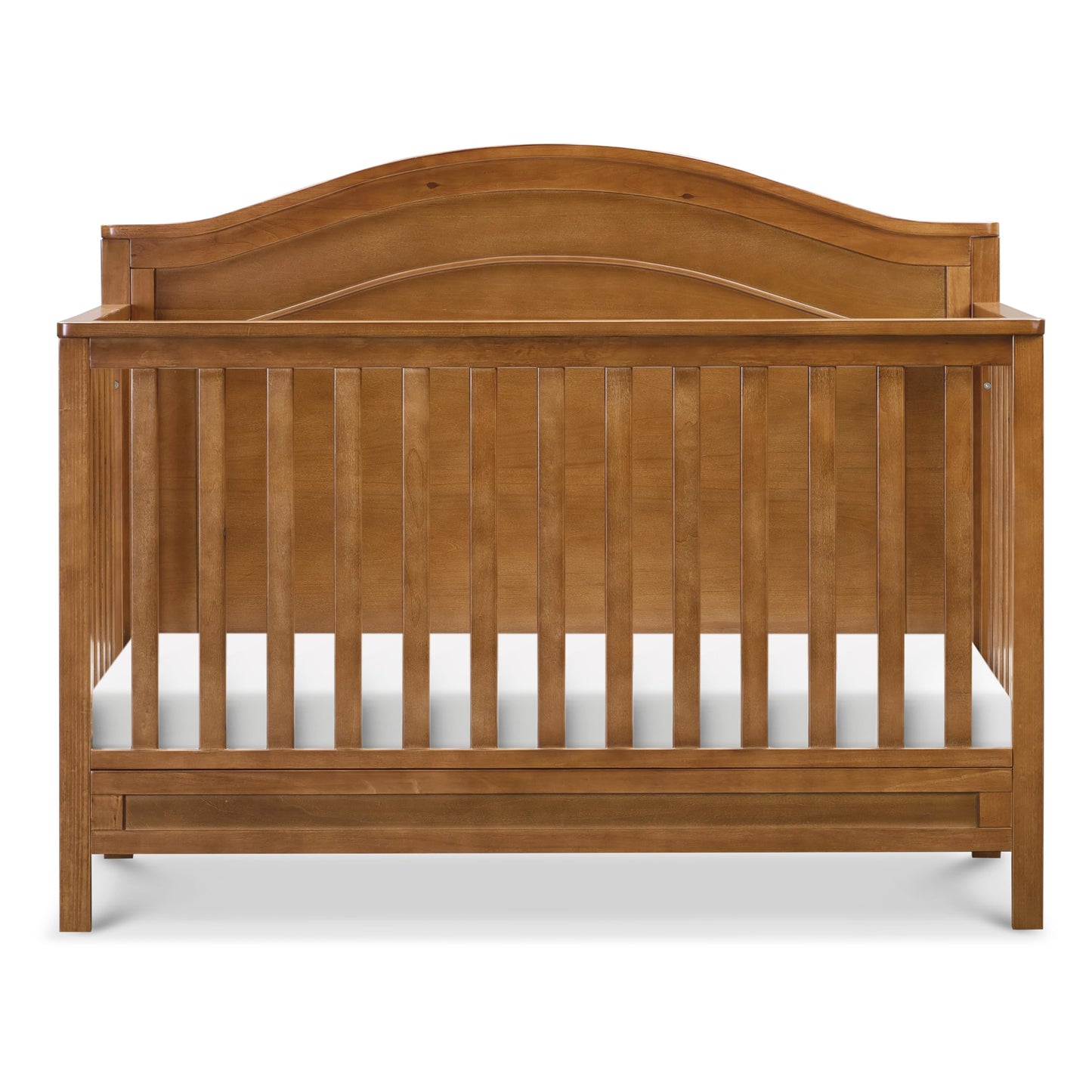 Davinci Charlie 4-in-1 Convertible Baby Crib - GREENGUARD Gold Certified Convertible Crib to Toddler Bed, Daybed, Full-Size Wooden Bed, Durable, 4 Adjustable Mattress Heights - Chestnut