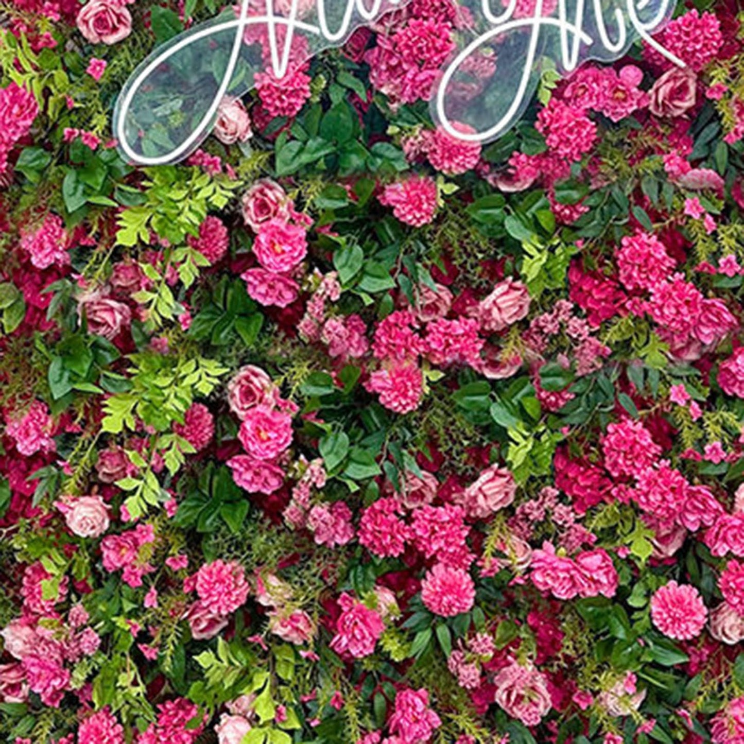 YHdtUO Handmade Rose Red Hydrangea with Green Leaves Cloth Flower Wall Large Artificial Flower Wall Backdrop Panels, Rose Wedding Backdrop 3D Floral Wall Fabric Flower,One Color-3 * 3m/10 * 10FT