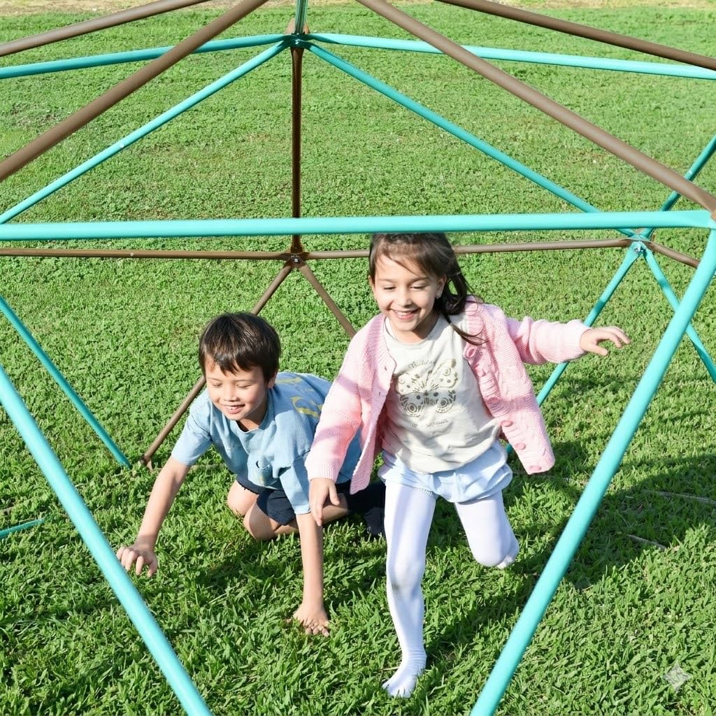 Virubi 12 FT Climbing Dome for Kids 3-10, Geometric Jungle Gym, Outdoor Play Equipment Supports 1000 lbs, Anti-Rust Easy Assembly