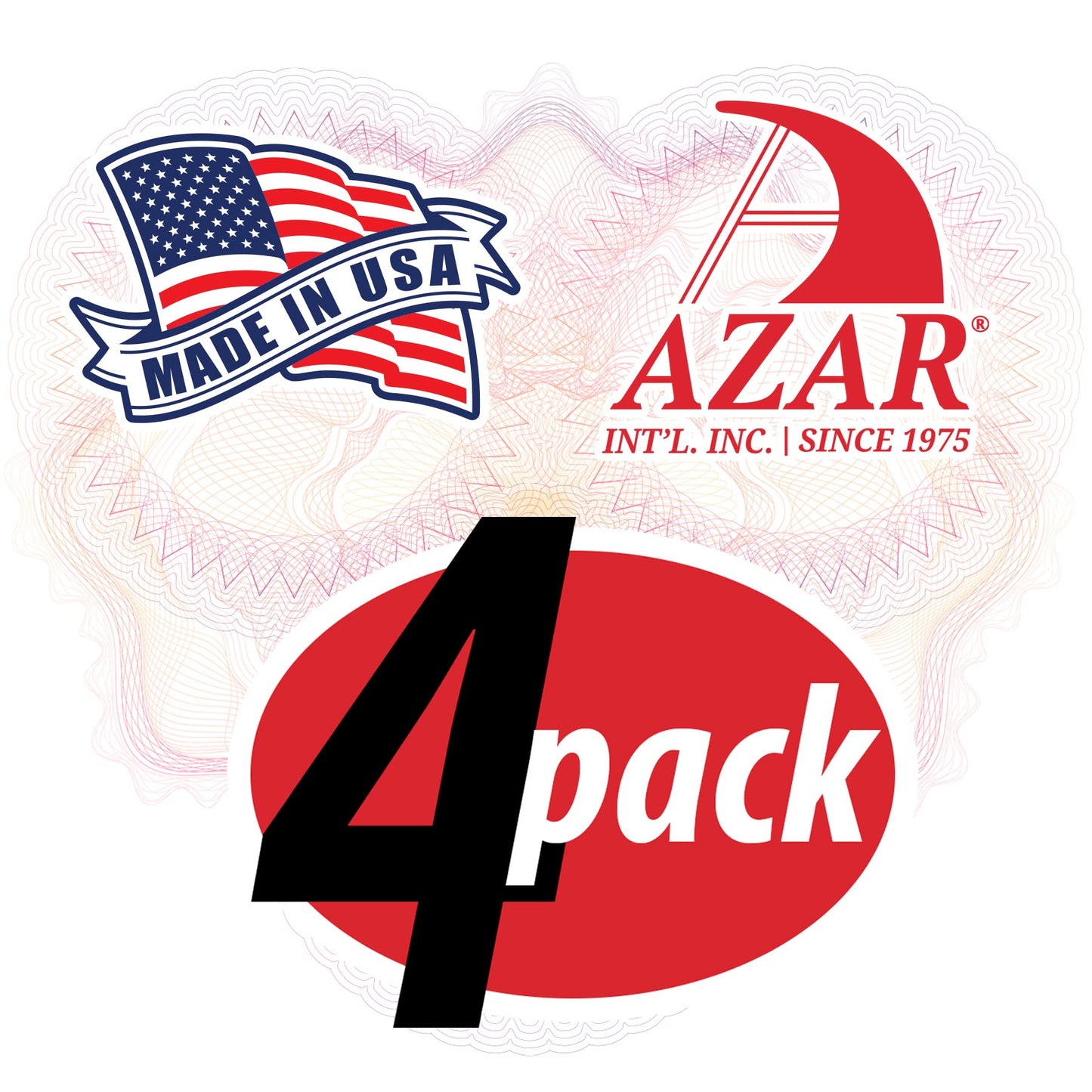Azar Displays 515328 2.5" Square Acrylic Riser, Clear (4 Pack)