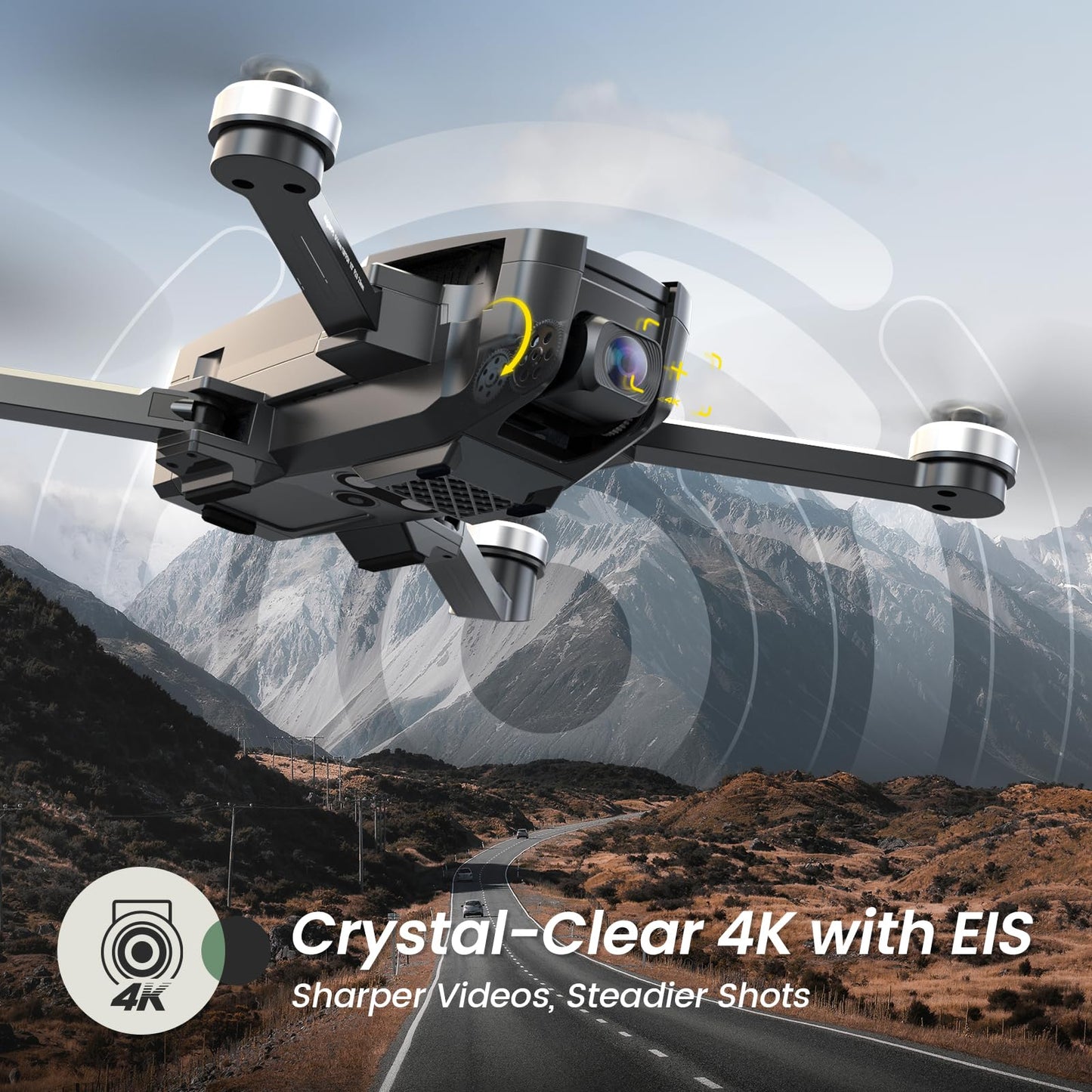 Holy Stone HS720E Drones with Camera for Adults 4K,Integrated Remote ID, 2 Batteries 46 Min Flight Time, 5GHz FPV Transmission, 130Β° FOV EIS Camera,Drone with 4K/30FPS Video,Brushless Motor, Auto Return, Follow Me, GPS Drone for Beginner
