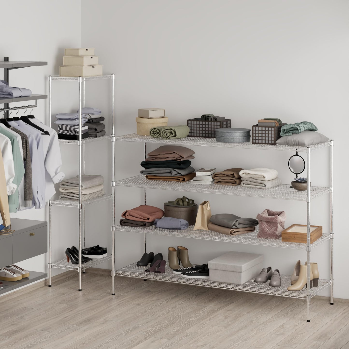 Regal Altair 24" Deep x 72" Wide x 54" Height Wire Shelving Kit | 4-Tier | NSF Commercial Storage Rack Unit