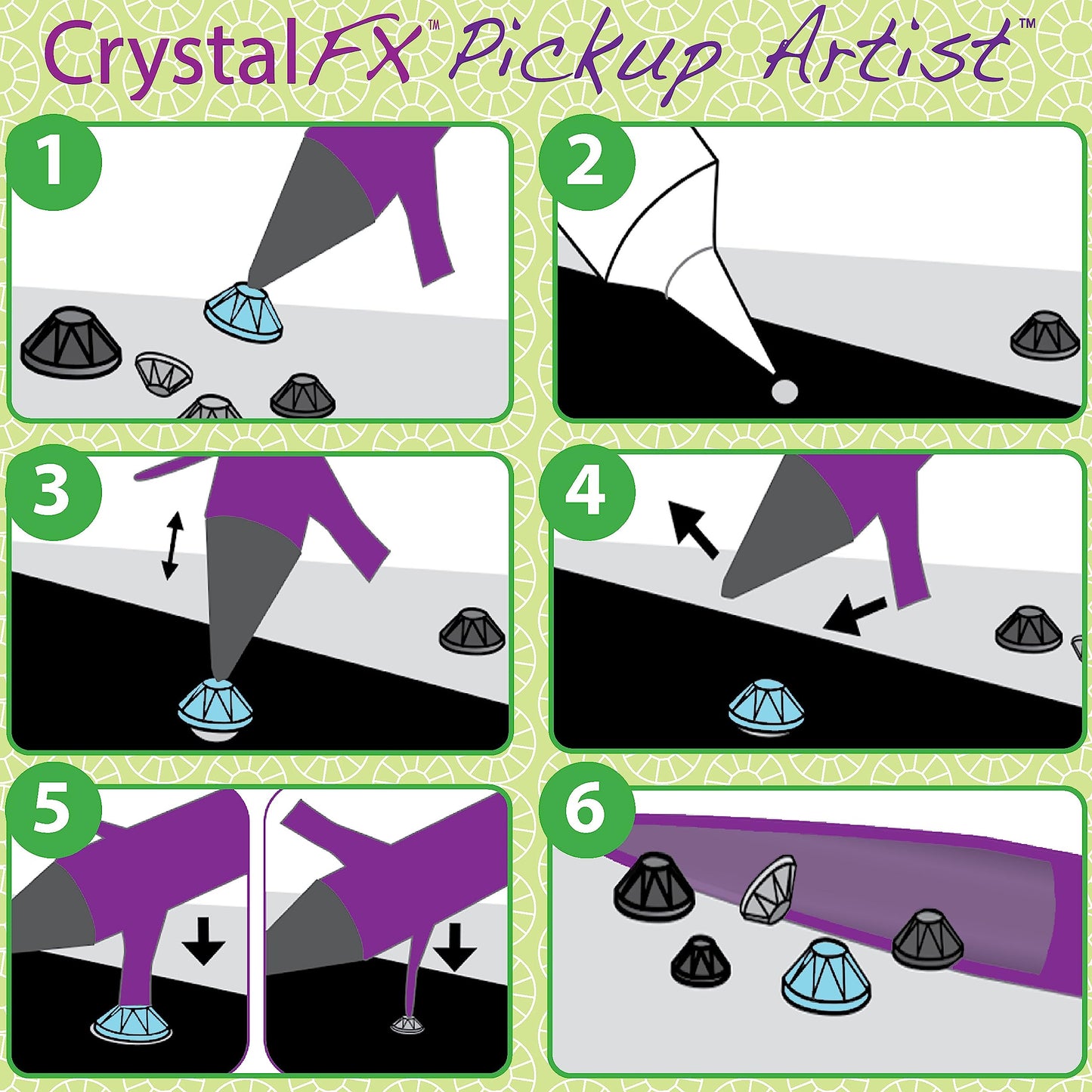 The Beadsmith Pickup Artist - CrystalFX - 6.5 inches - Waxed tip with 2 Positioning arms - Tool for Working with Crystals, Rhinestones, Seed Beads, Flat Back Stones, Diamond Painting & Nail Art