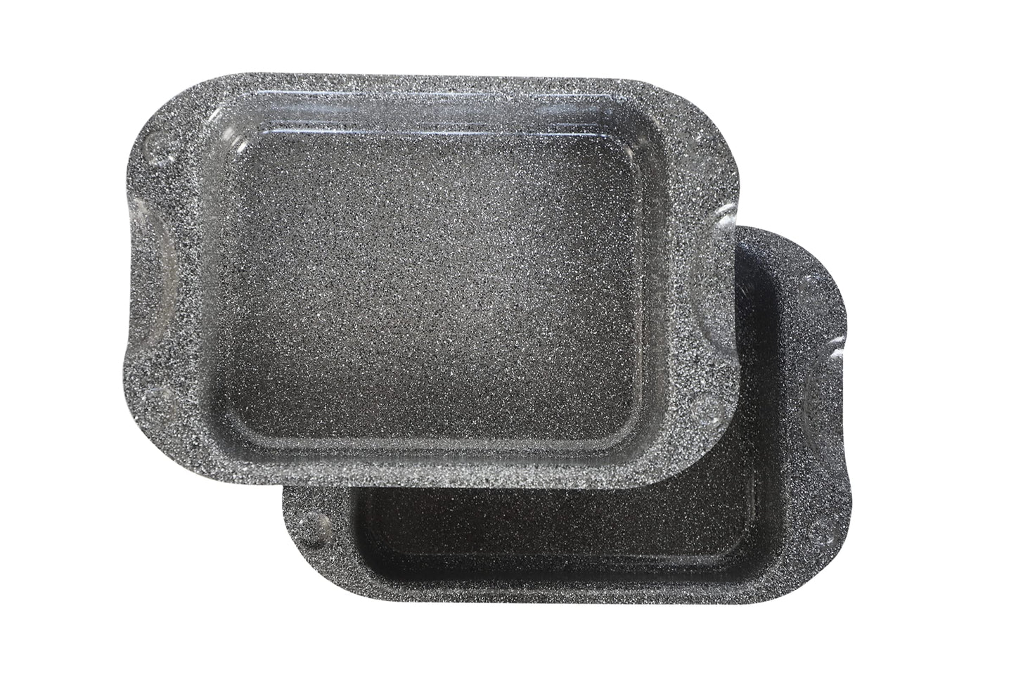 DaTerra Cucina - Nonstick Ceramic Coated Dual Roasting Pan Set – 2 Identical Pans, Oven Safe, Ideal for Roasting, Baking, Searing, Braising, Casseroles, Fits Most Toaster Ovens - 13 x 8 x 4.25