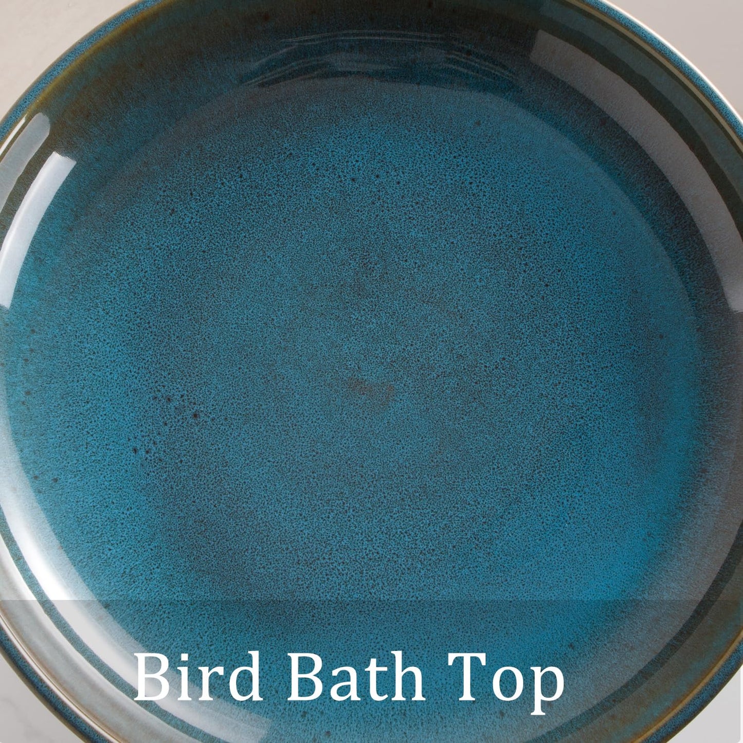 Dneuoir Ceramic Bird Bath for Outside, 19.7 Inch Tall Outdoor Birdbath, Reactive Glaze Bird Baths with Detachable Large Bowl for Outdoors, Garden, Floor, Balcony, and Lawn