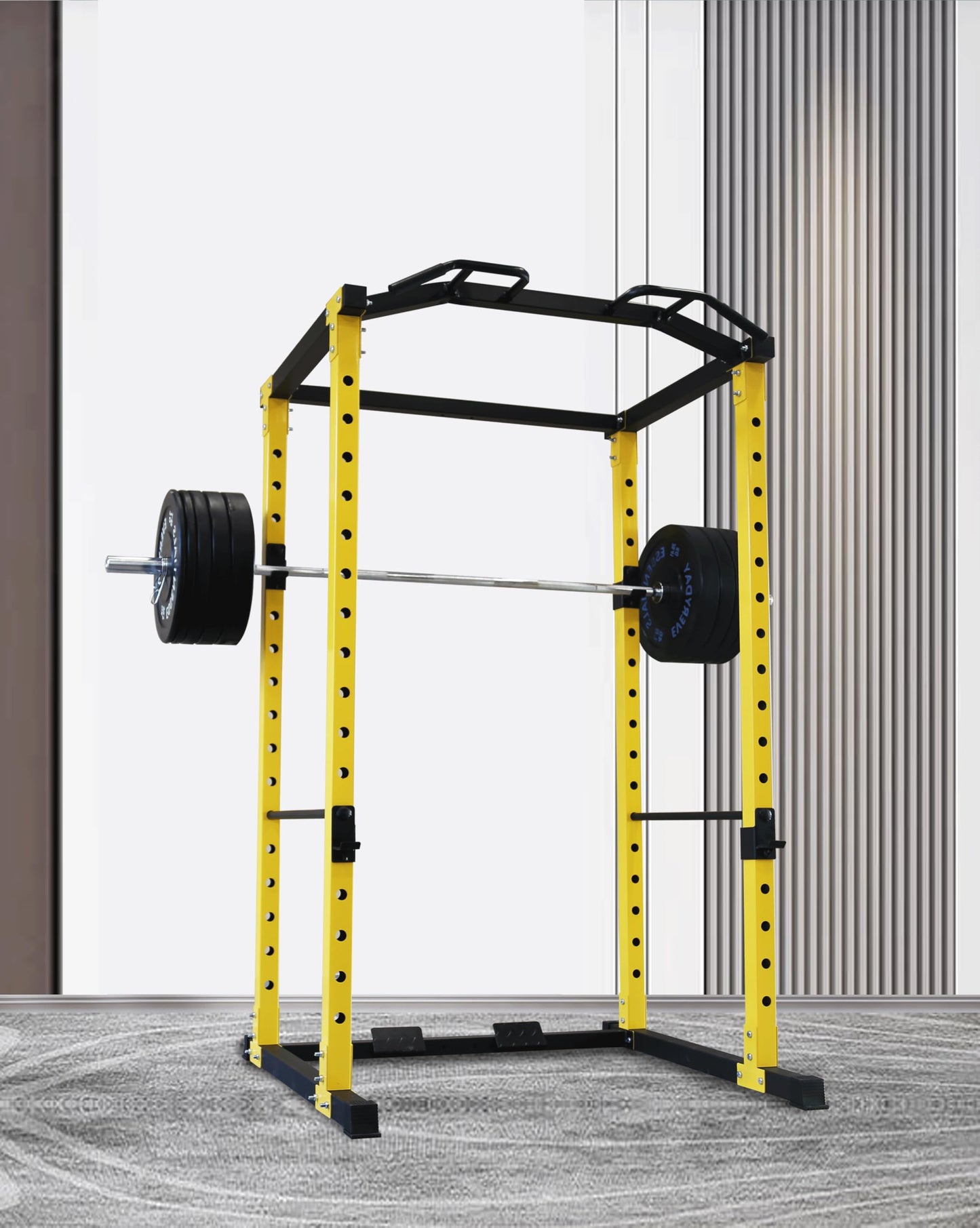 Fitvids Yellow & Black Cable Crossover Attachments for Home Gym, PEC Fly Machine Arms for Power Rack