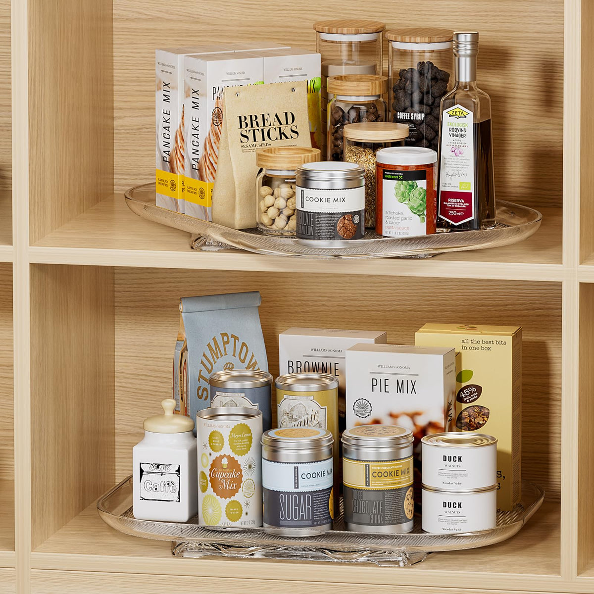 LAMU Lazy Susan Organizer 14.56''x11'' for Refrigerator Organizers and Storage Fridge Organization, Turntable Condiment Organizer for Kitchen, Table Top, Cabinet, Pantry, Countertop, 1 Pack