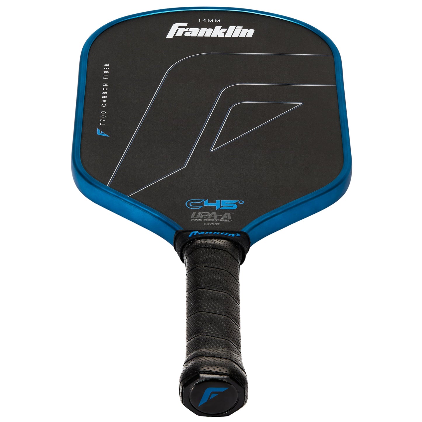 Franklin Sports PRO Pickleball Paddles – C45 Carbon Fiber Series - Official USAP + UPA Approved – Pro Player Design, Hybrid 14MM Blue