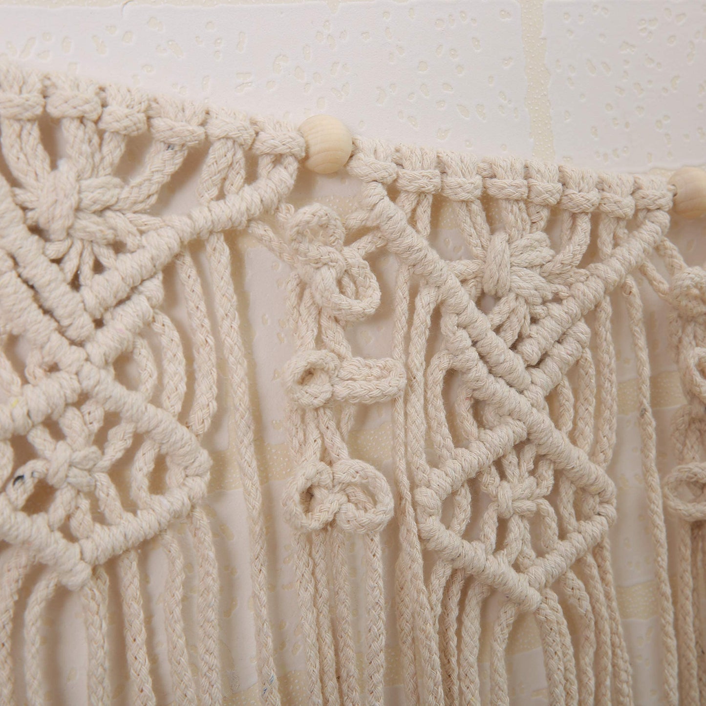 laddawan Macrame Garland Macrame Wall Hanging Nursery Wall Decor Boho Home Bohemian Bedroom Wedding Macrame Garland First Birthday Decor (B)