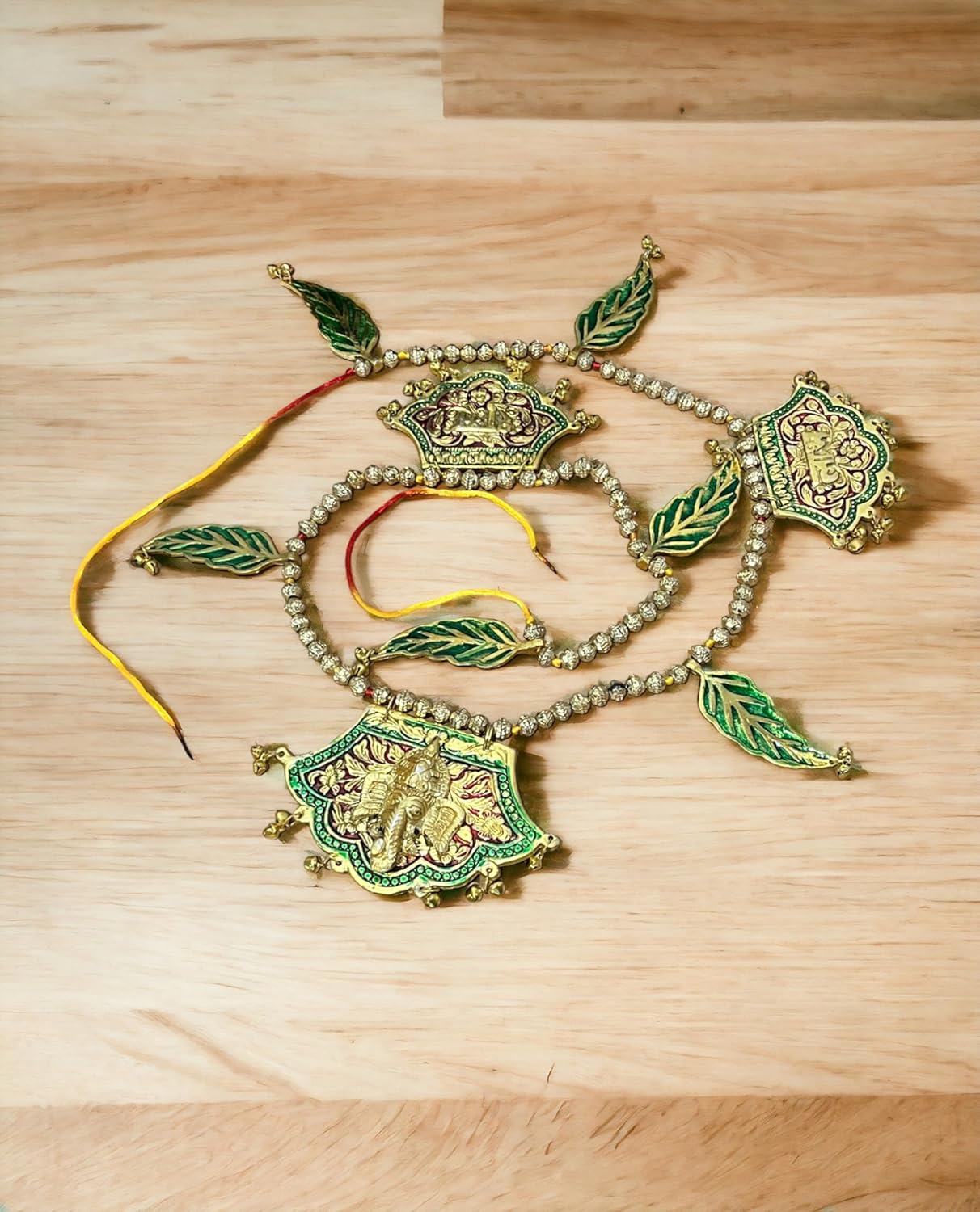 Ganpati Shubh Labh Bandanwar, Handcrafted Multicolour Door Hanging Toran, 33 Inches Approx