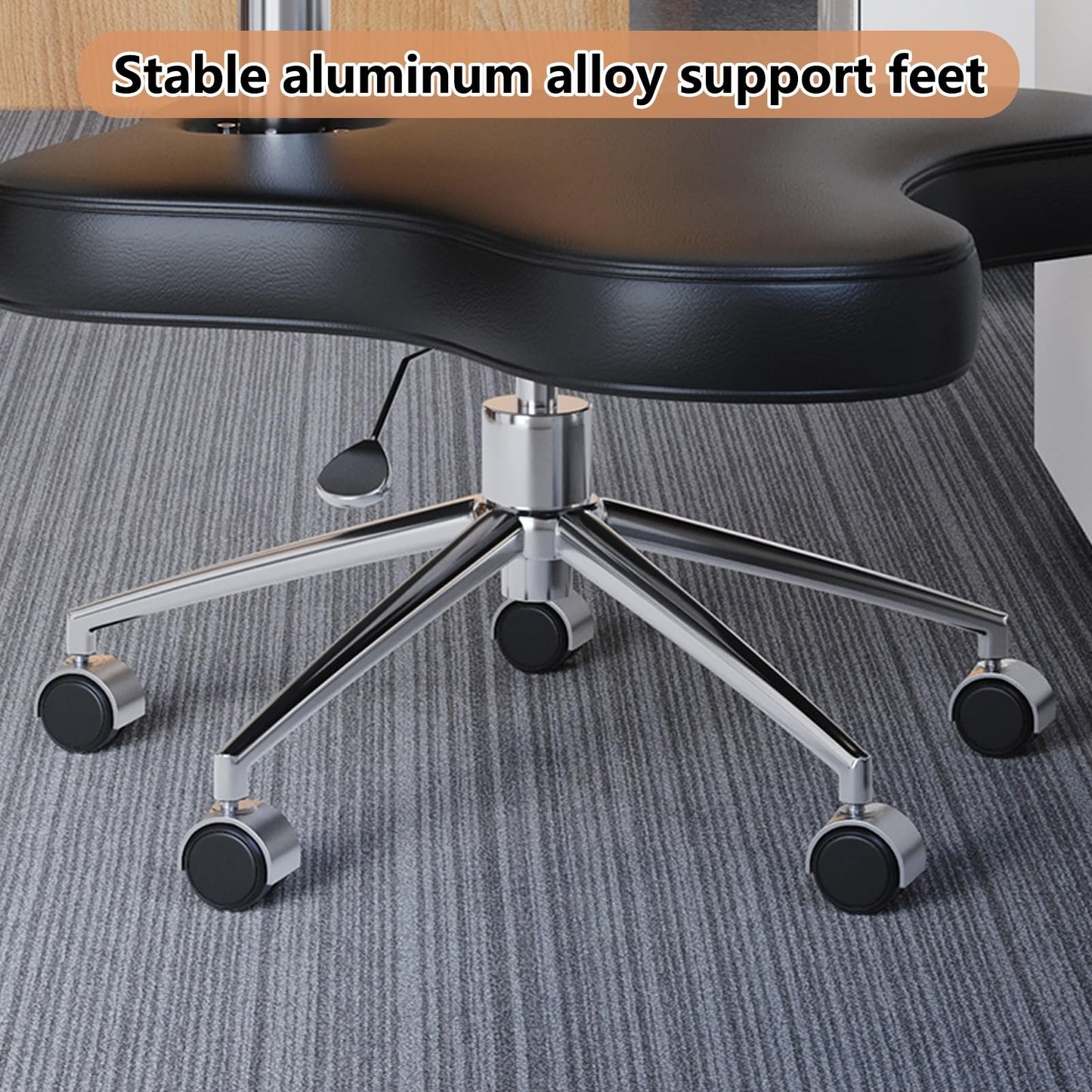 Office Chair Cross Legged Chair,Meditation Chair, Ergonomic Kneeling Chair, Cross-Legged Chair, Height-Adjustable Posture Corrective Chairr for Office and Home, Relieving Back and Neck Pain