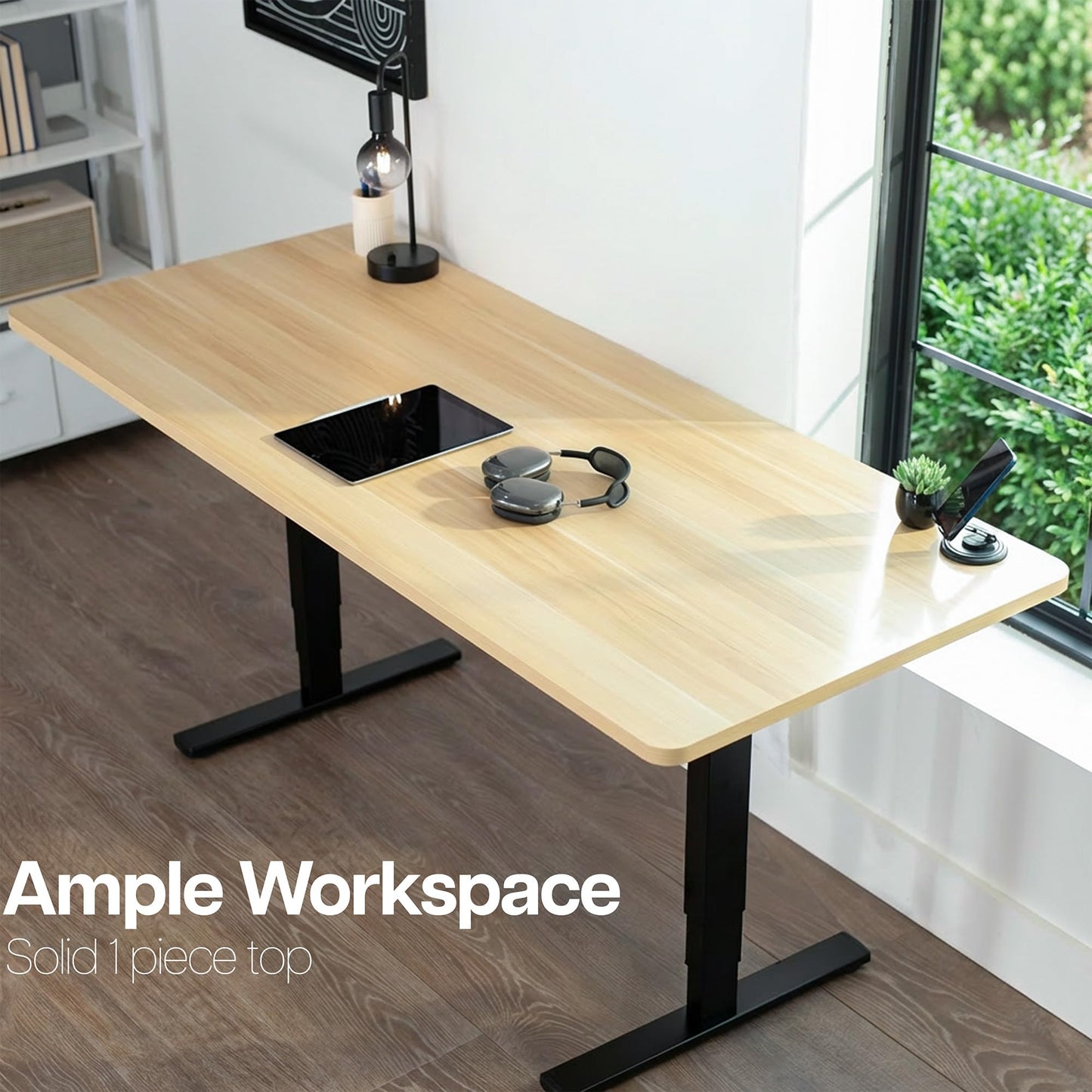 VIVO Light Wood Universal 71 x 30 inch Solid One-Piece Table Top for Standard and Sit to Stand Height Adjustable Home and Office Desk Frames, DESK-TOP71C