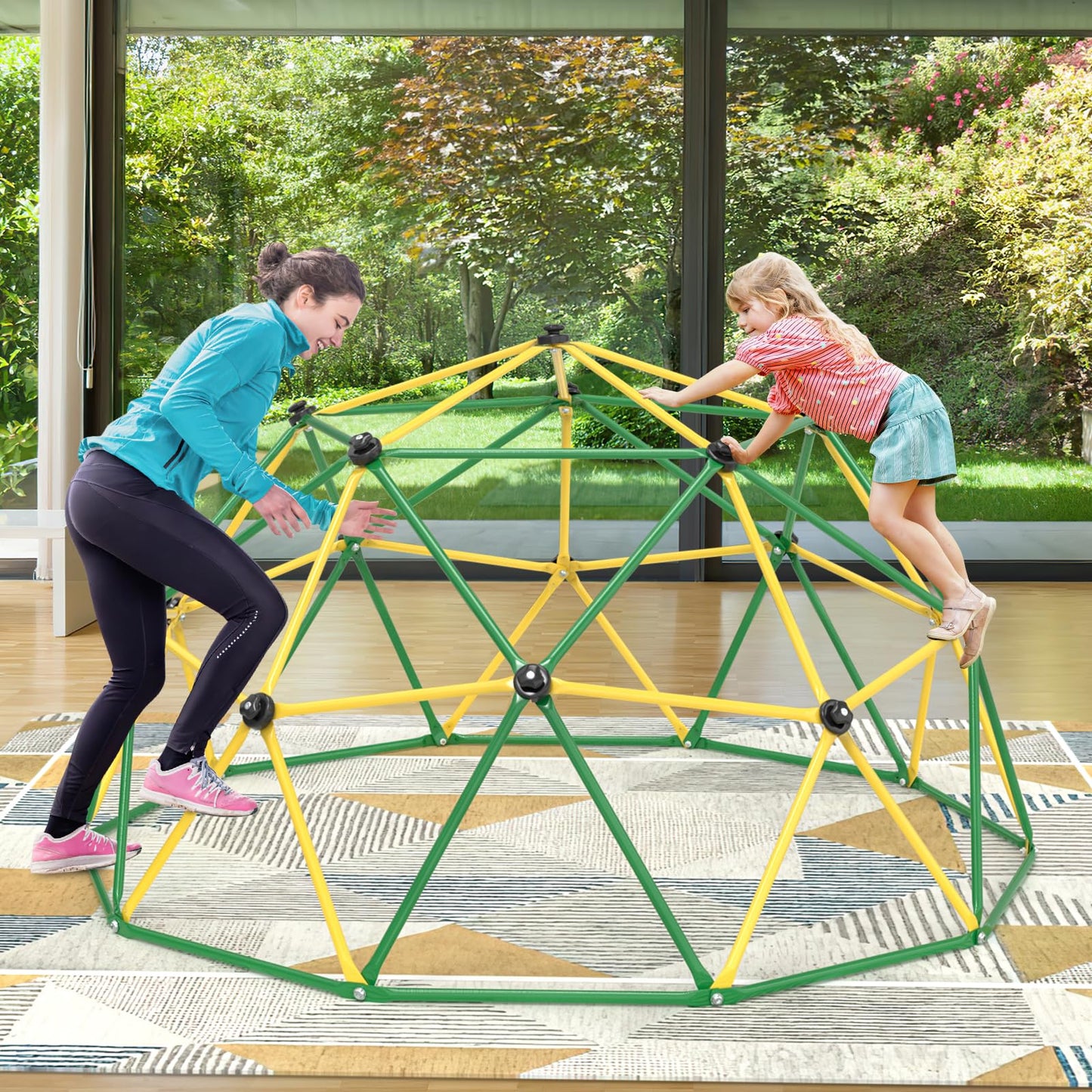 Amictoy Climbing Dome, 10FT Climber with Hammock & Swing, Jungle Gym Backyard for Kids, 2025 Upgraded Model Indoor Outdoor Toddler Play Equipment, Easy Assembly, Safety Certified