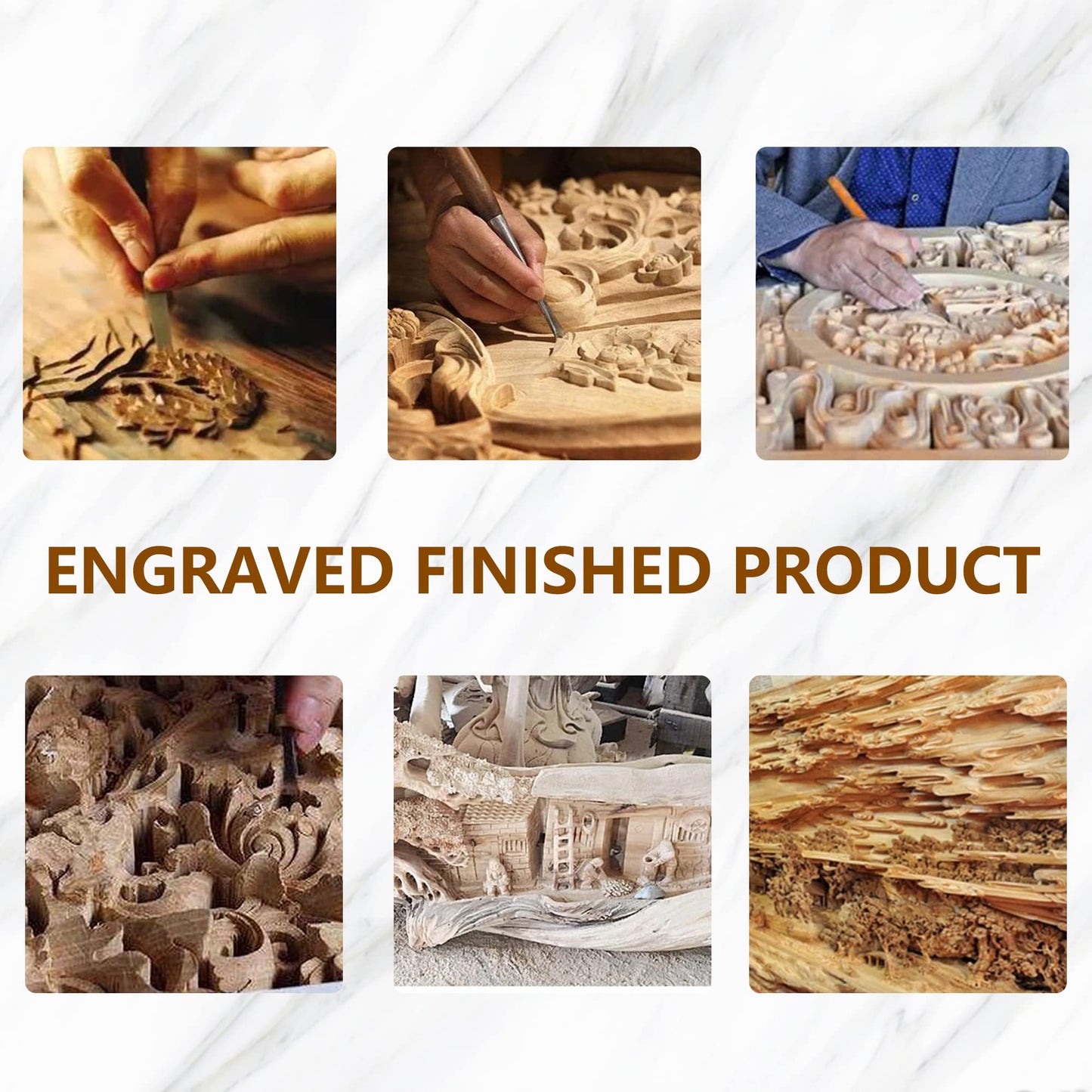 Mxfans Semicircle Wood Chisel Woodworking Carving Chisel Inner Edge Woodworking Gouge for Carpenter Wood Carving Hand Chisel Tool Pack of 4