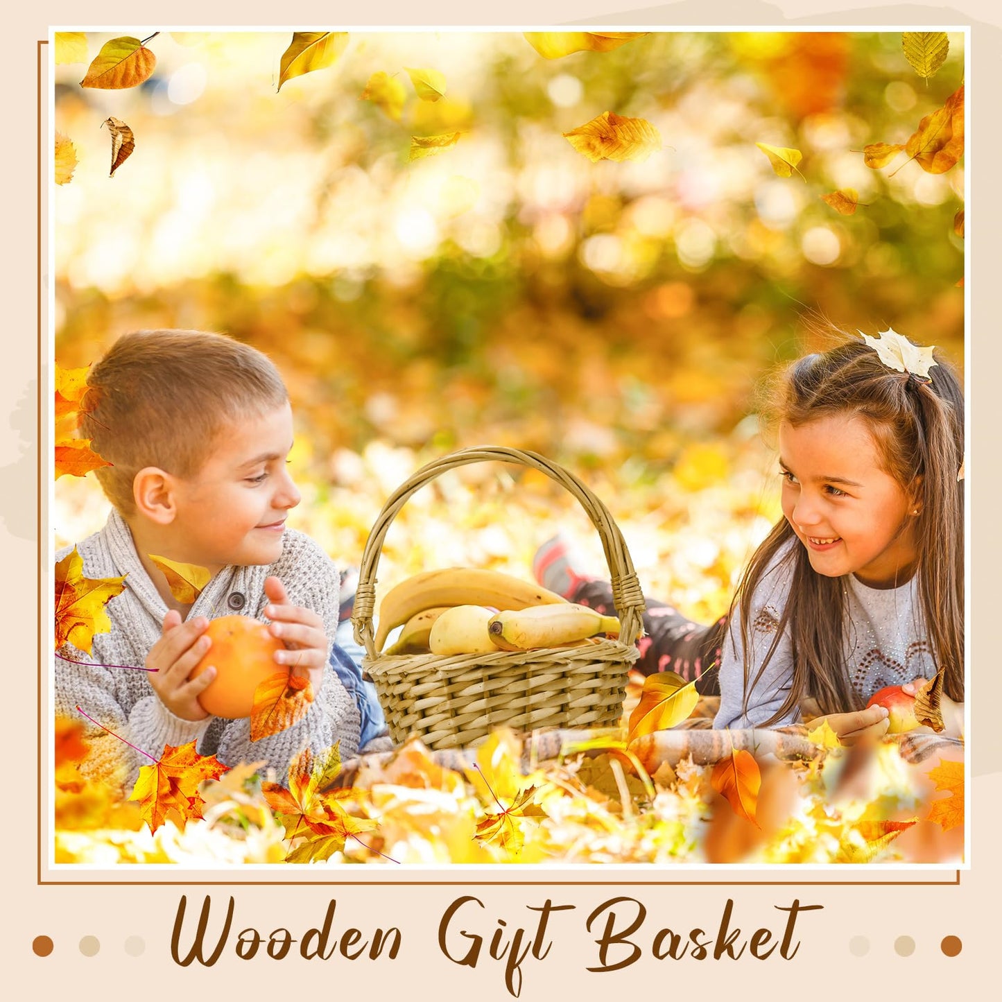 Sintuff 6 Pcs Small Wicker Picnic Basket with Handle 12.6 x 8.27 x 3.15 Inches Oval Willow Woven Braided Gifts Basket for Fruit Bread Snack Garden Wedding Harvest Gathering Party Storage Decor