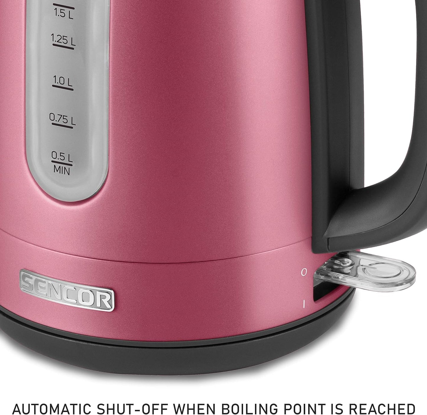 Sencor SWK1774RD 1.7L Stainless Steel Electric Kettle, 1500W Fast Boil
