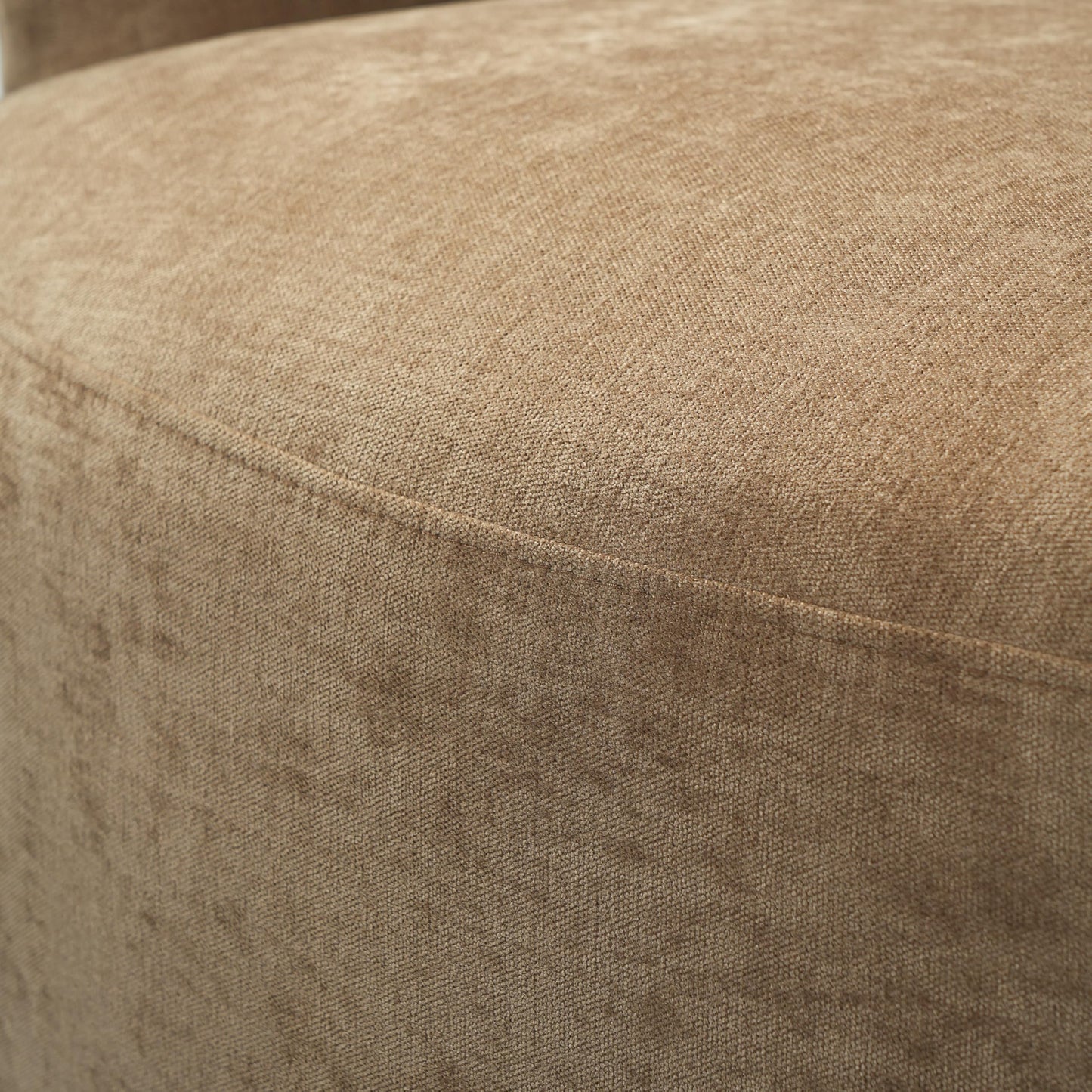 Christopher Knight Home Eldie Fabric Upholstered Swivel Accent Chair with PU Leather Accent, 360-Degree Rotation Armchair, Swivel Barrel Chair with Steel Base+Wood Frame, Lounge Chair Indoor, Brown