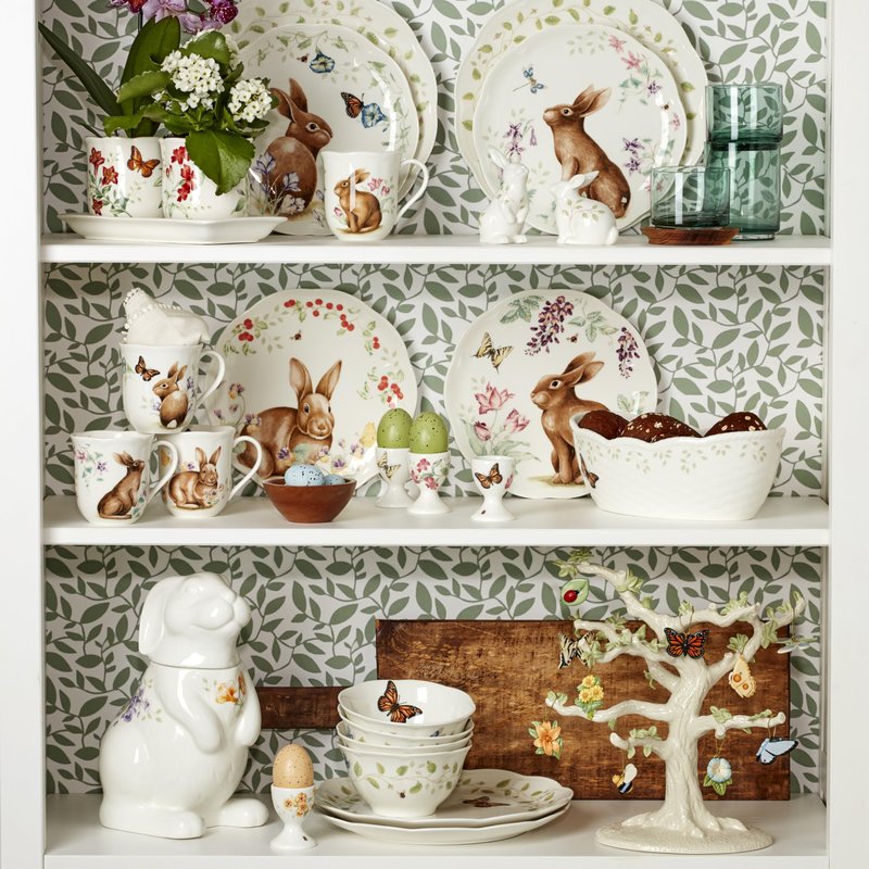 Lenox 893456 Butterfly Meadow Bunny Salt & Pepper, Easter Serveware