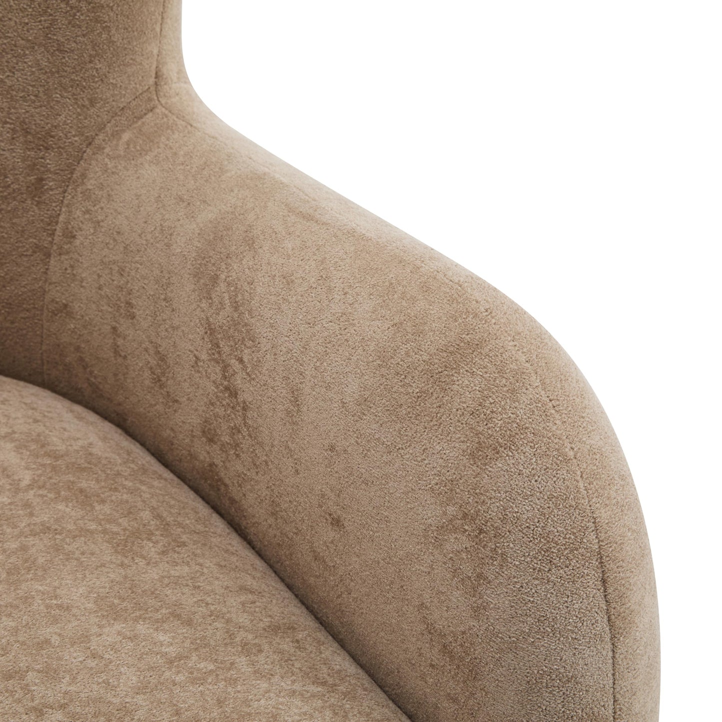 Christopher Knight Home Wingback Accent Chair, Fabric Club Chair, Upholstered Armchair, Curved Backrest Single Sofa, Soft Cushion Seating, Comft Lounge Chair for Living Room Reading Home Rest, Camel