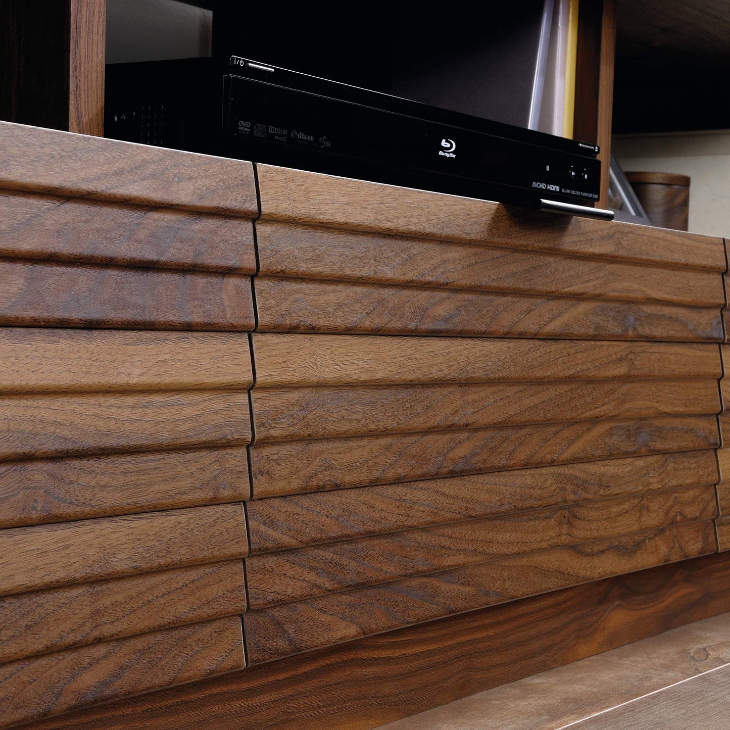 Sauder Harvey Park TV Credenza, Accommodates up to 70-Inch TV, Large Credenza - Grand Walnut Finish