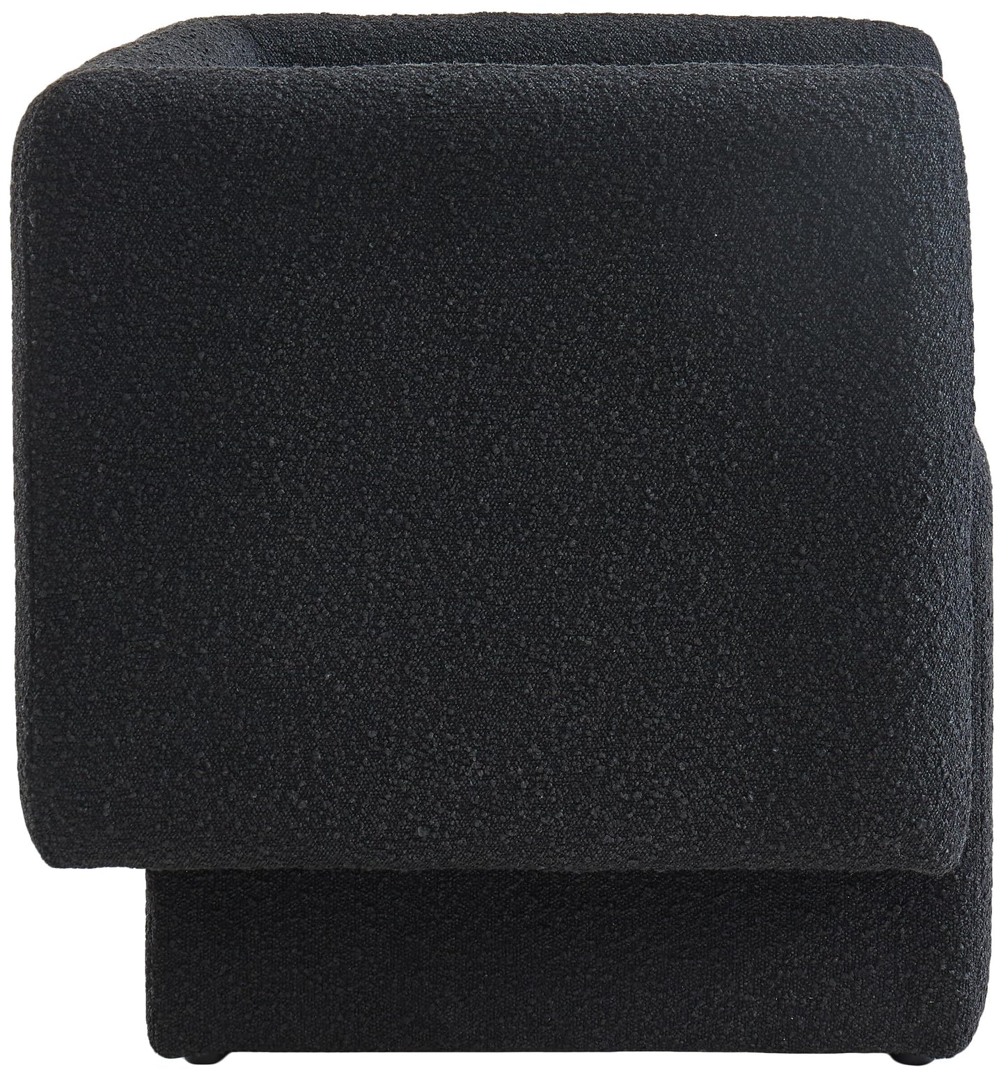 Meridian Furniture 575Black Vera Collection Modern | Contemporary Boucle Fabric Upholstered Accent Chair, Black, 31" W x 27" D x 29" H