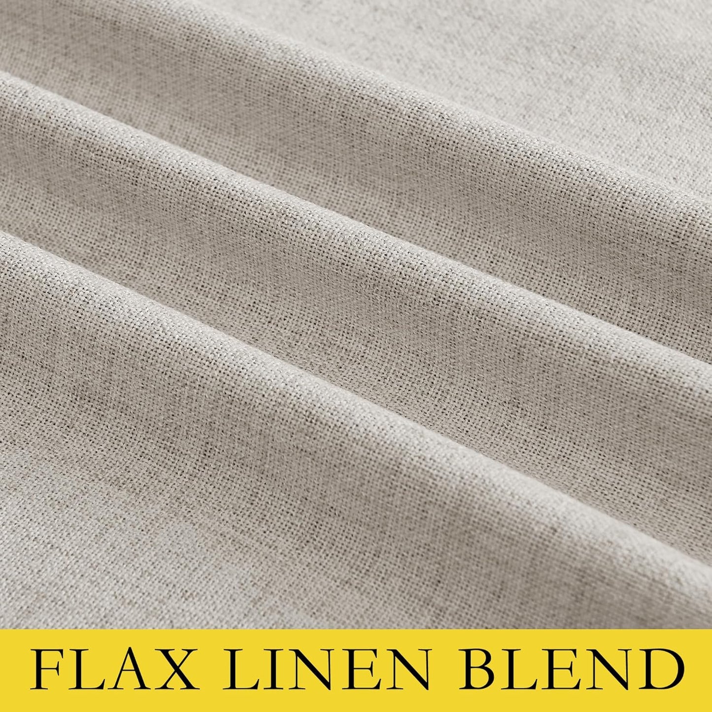 NICETOWN Blackout Thermal Curtains - Vintage Open Linen Weave, 63" Long, Soundproof Drapes, Set of 2, 42" Wide