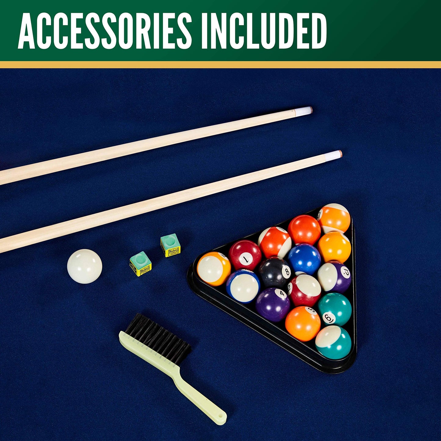 Barrington Billiards 7' Pool Table with Billiard Ball and Cue Stick Set